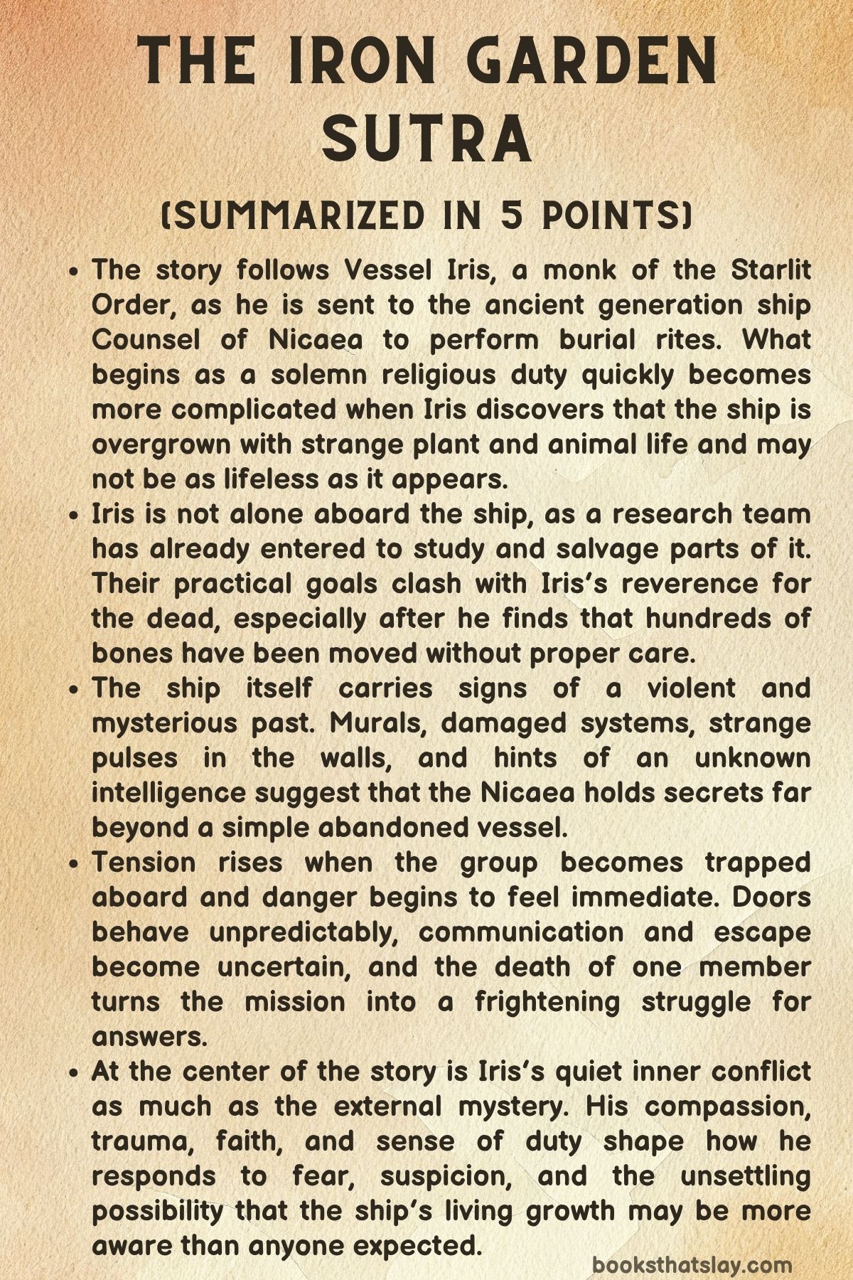 The Iron Garden Sutra Summary