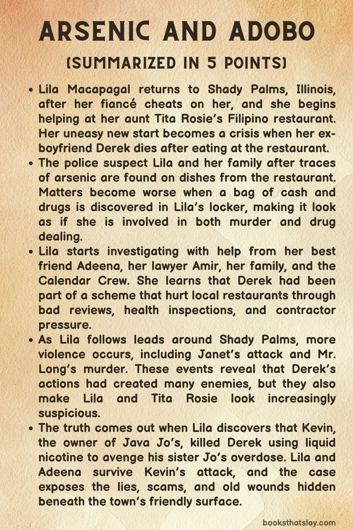 Arsenic and Adobo Summary