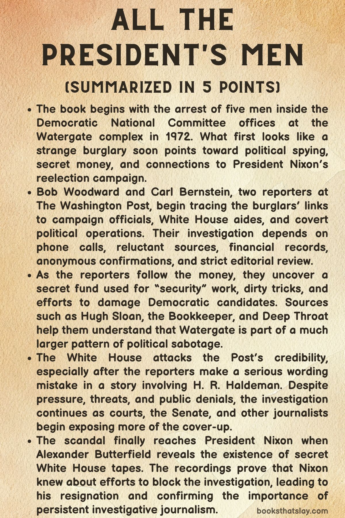 All the President’s Men Summary 