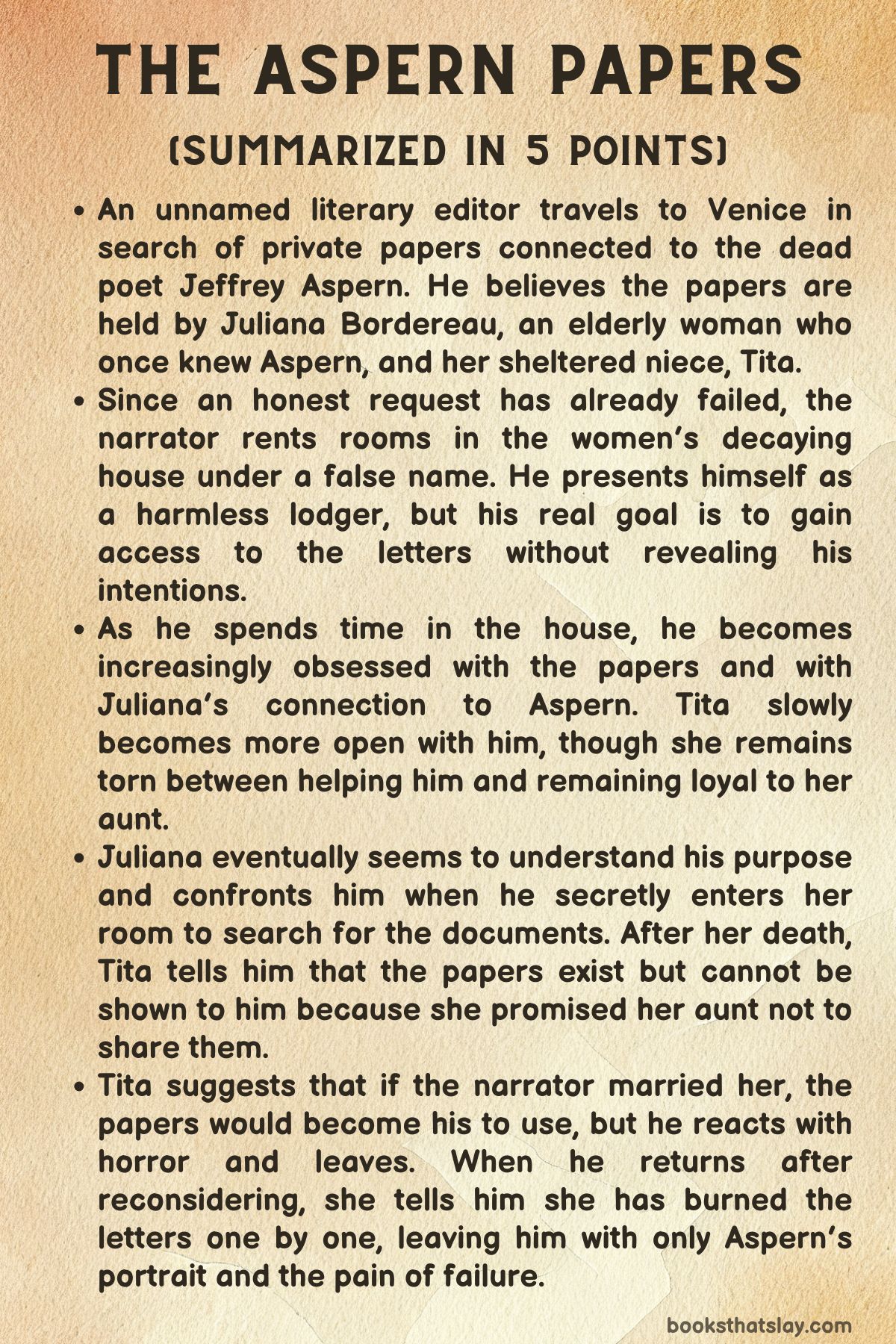 The Aspern Papers Summary
