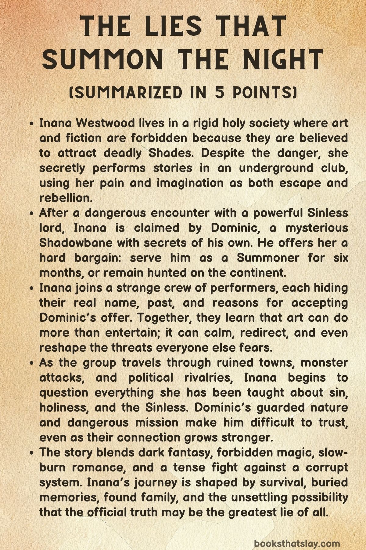 The Lies that Summon the Night Summary