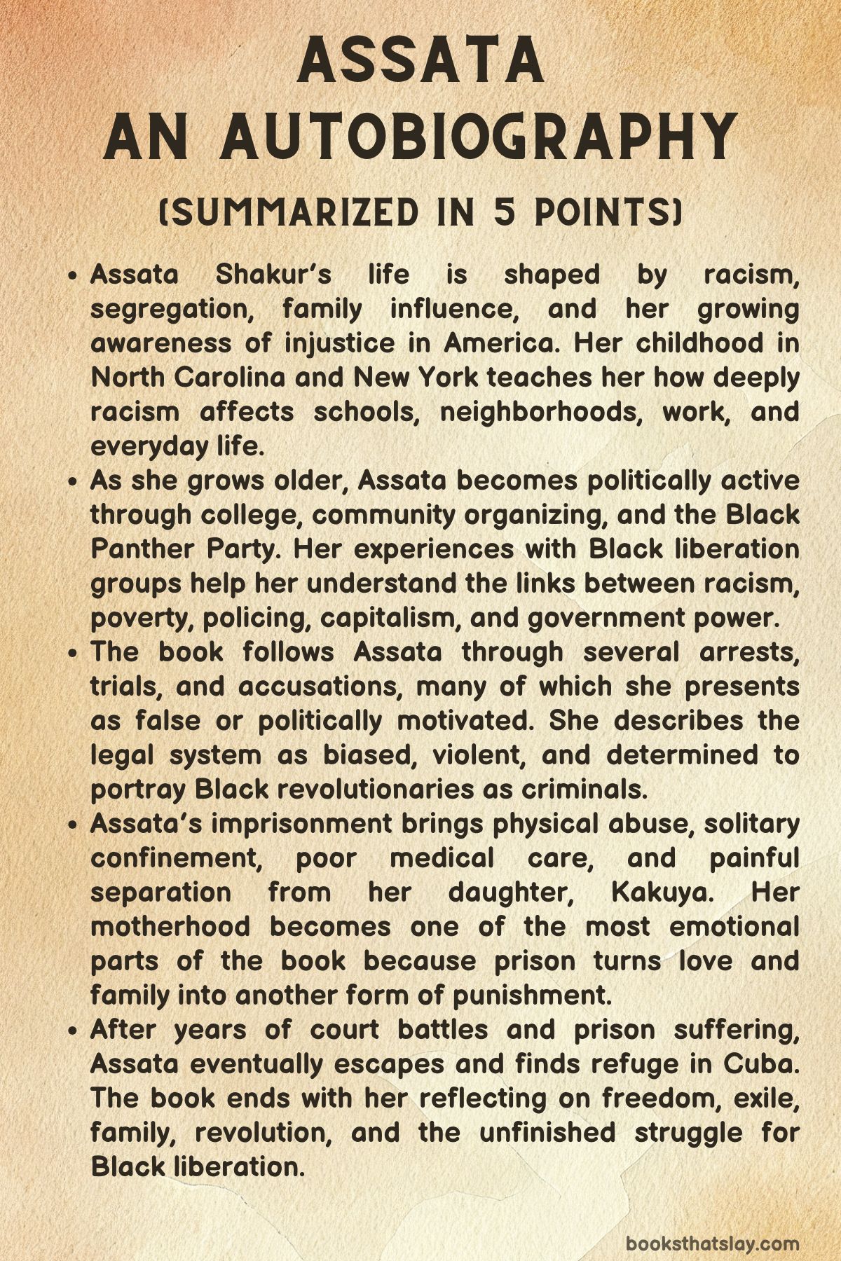 Assata: An Autobiography Summary