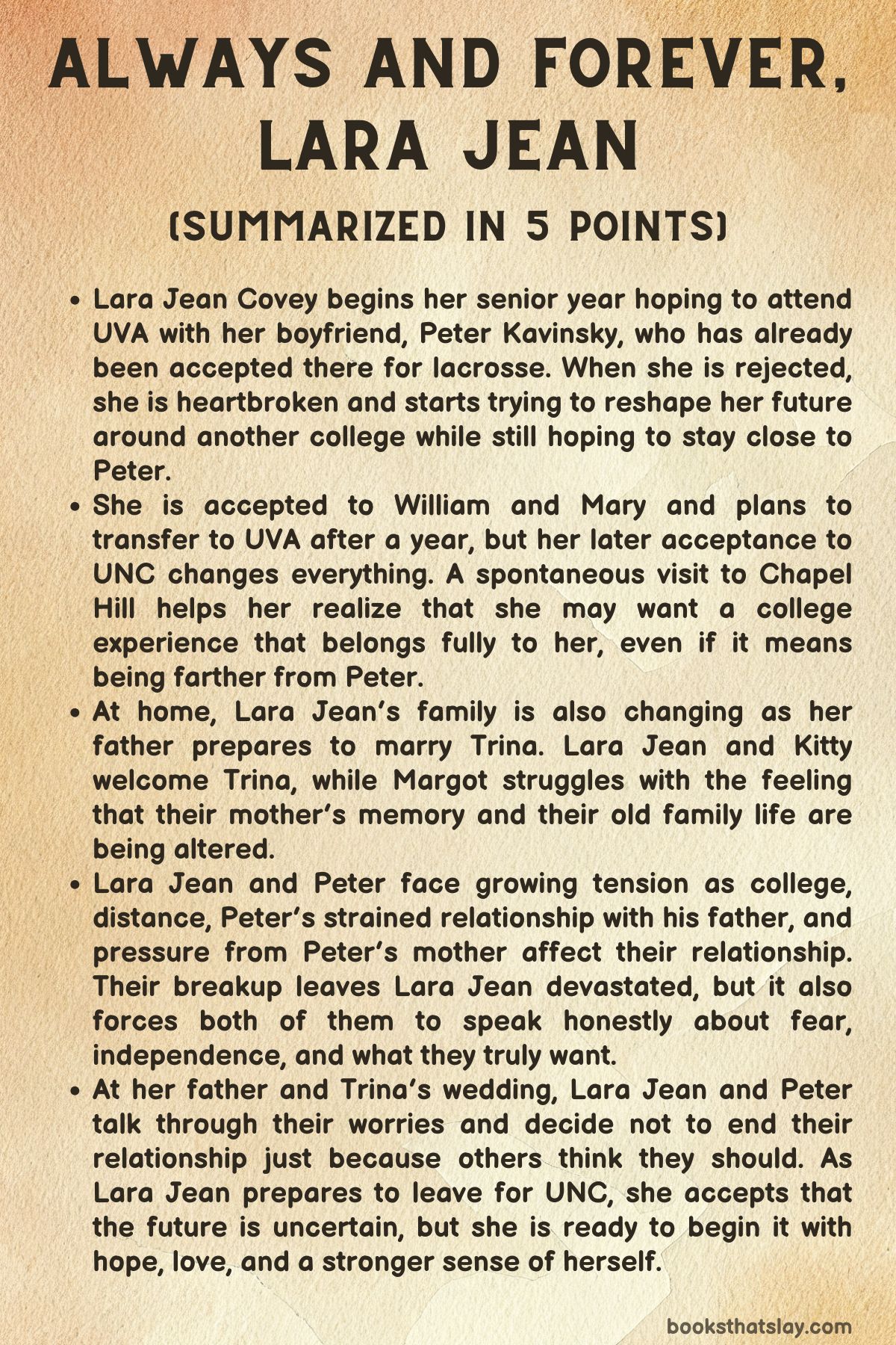 Always and Forever Lara Jean Summary