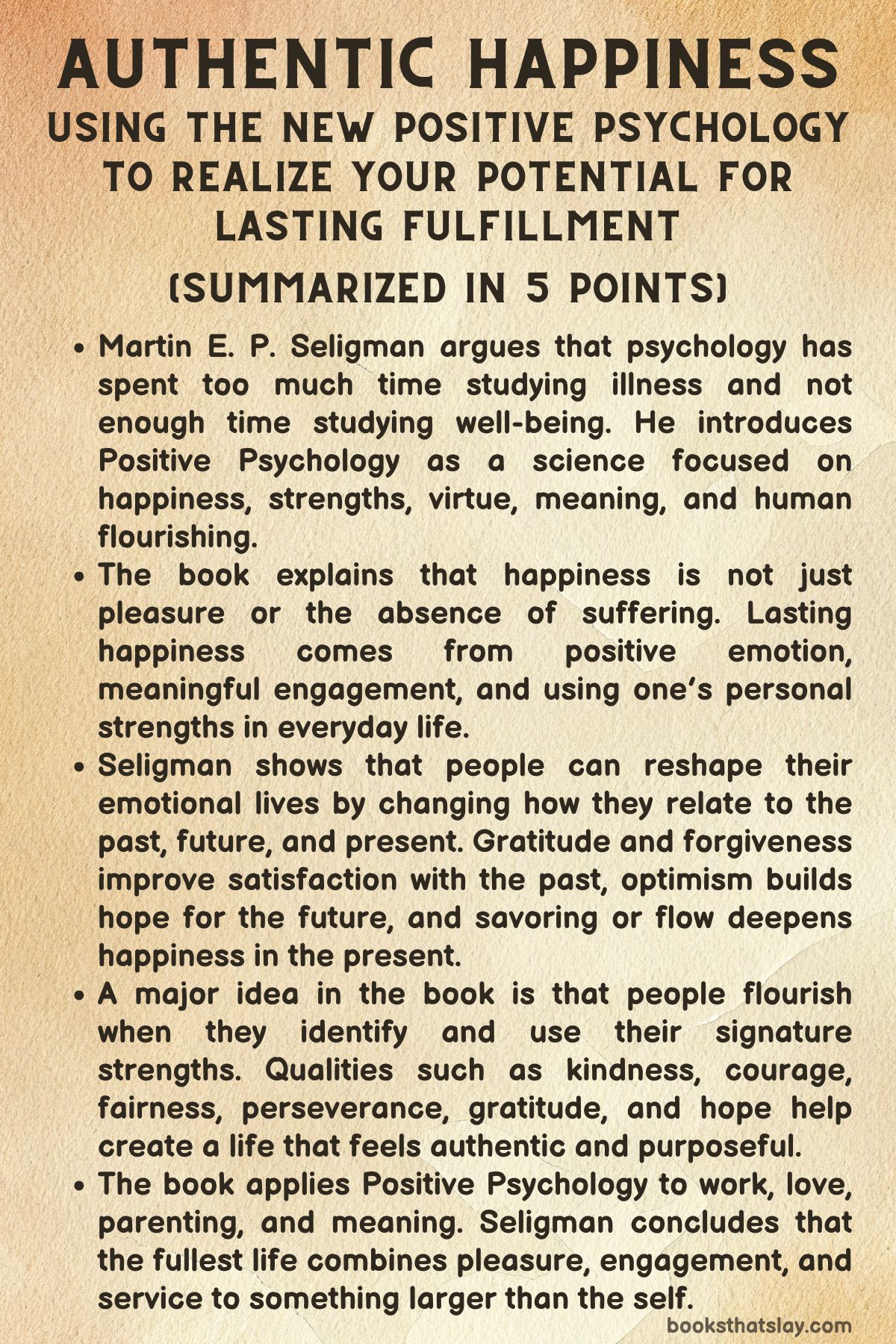 Authentic Happiness Summary