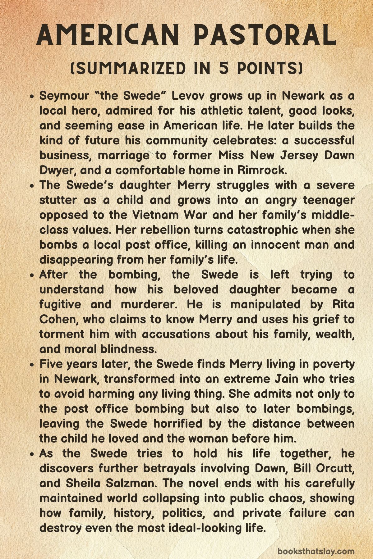American Pastoral Summary