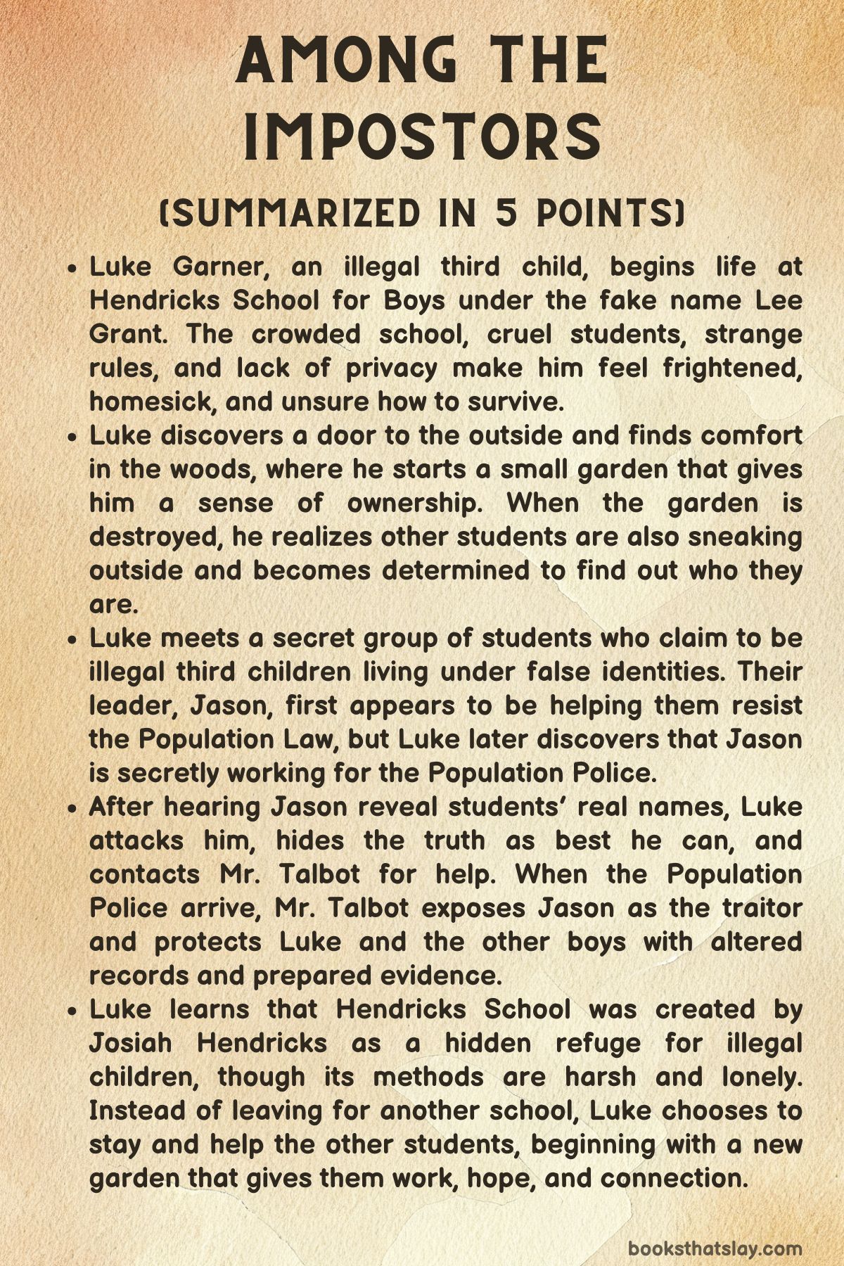 Among the Imposters Summary