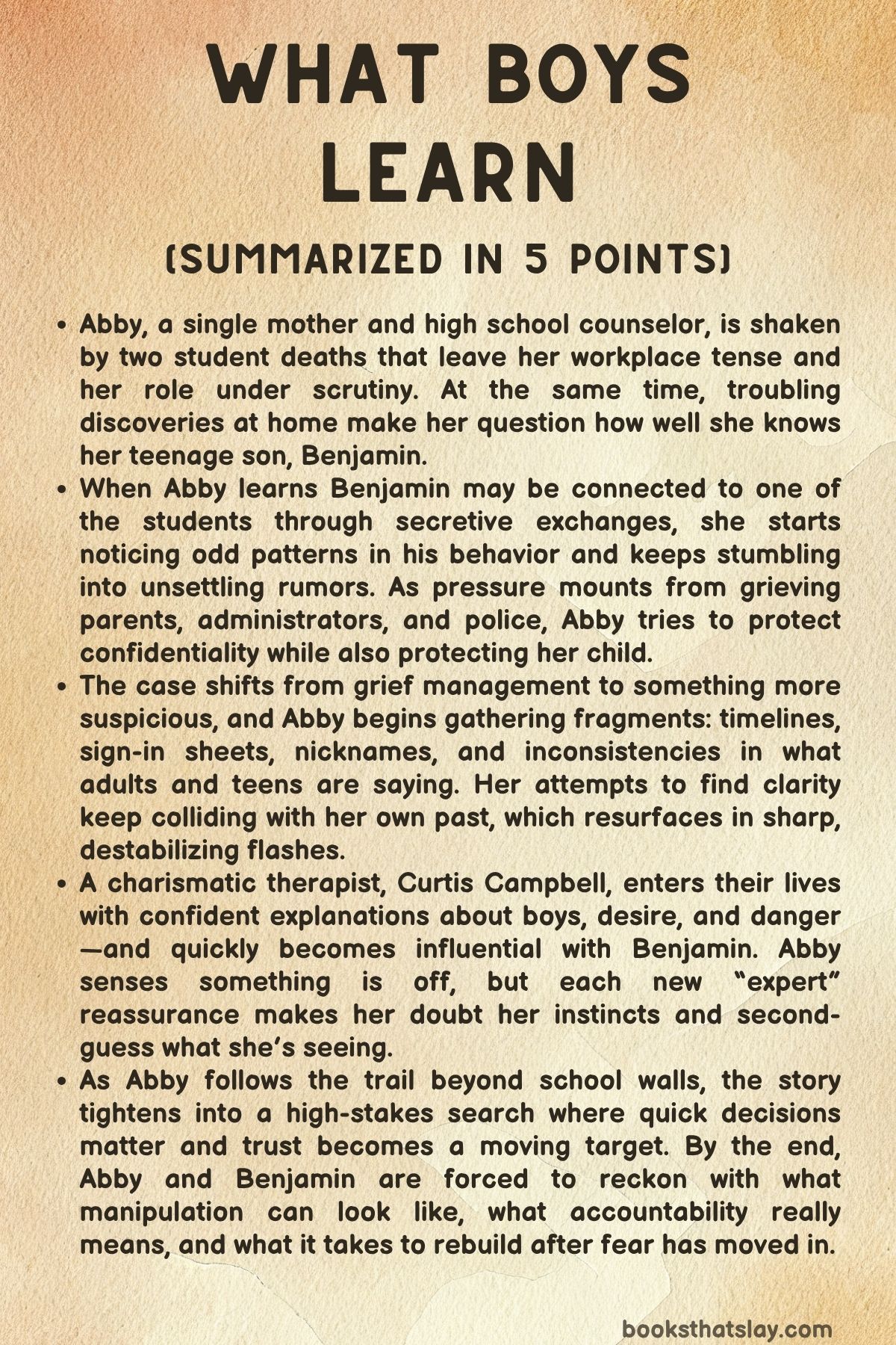 What Boys Learn Summary