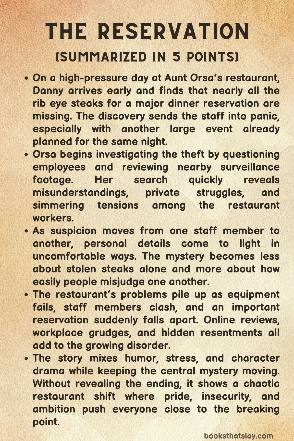 the reservation summary