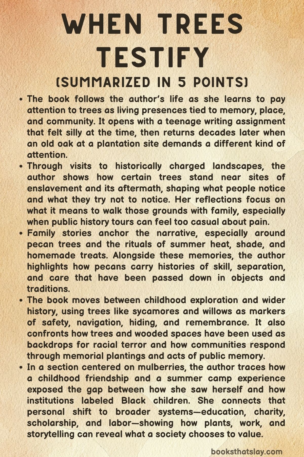 When Trees Testify Summary