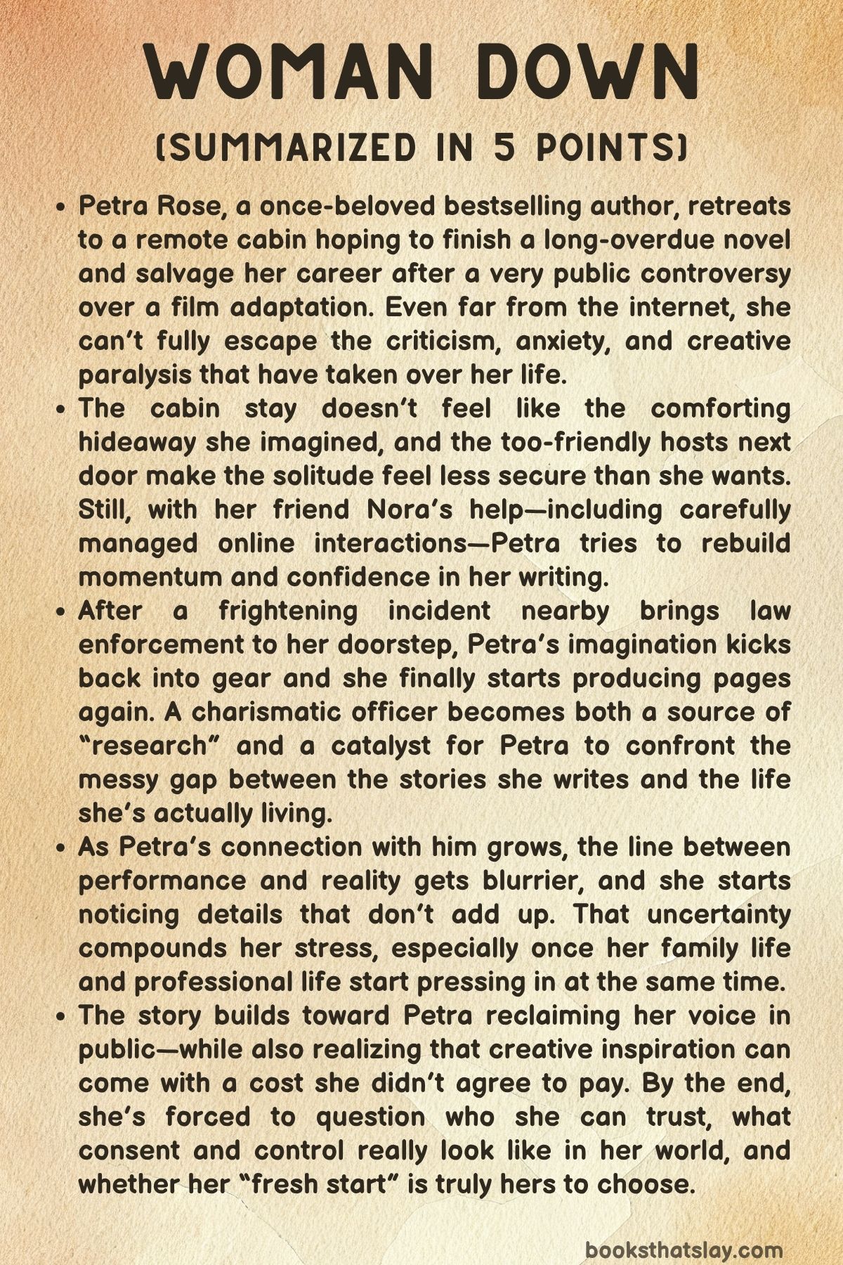 Woman Down Summary
