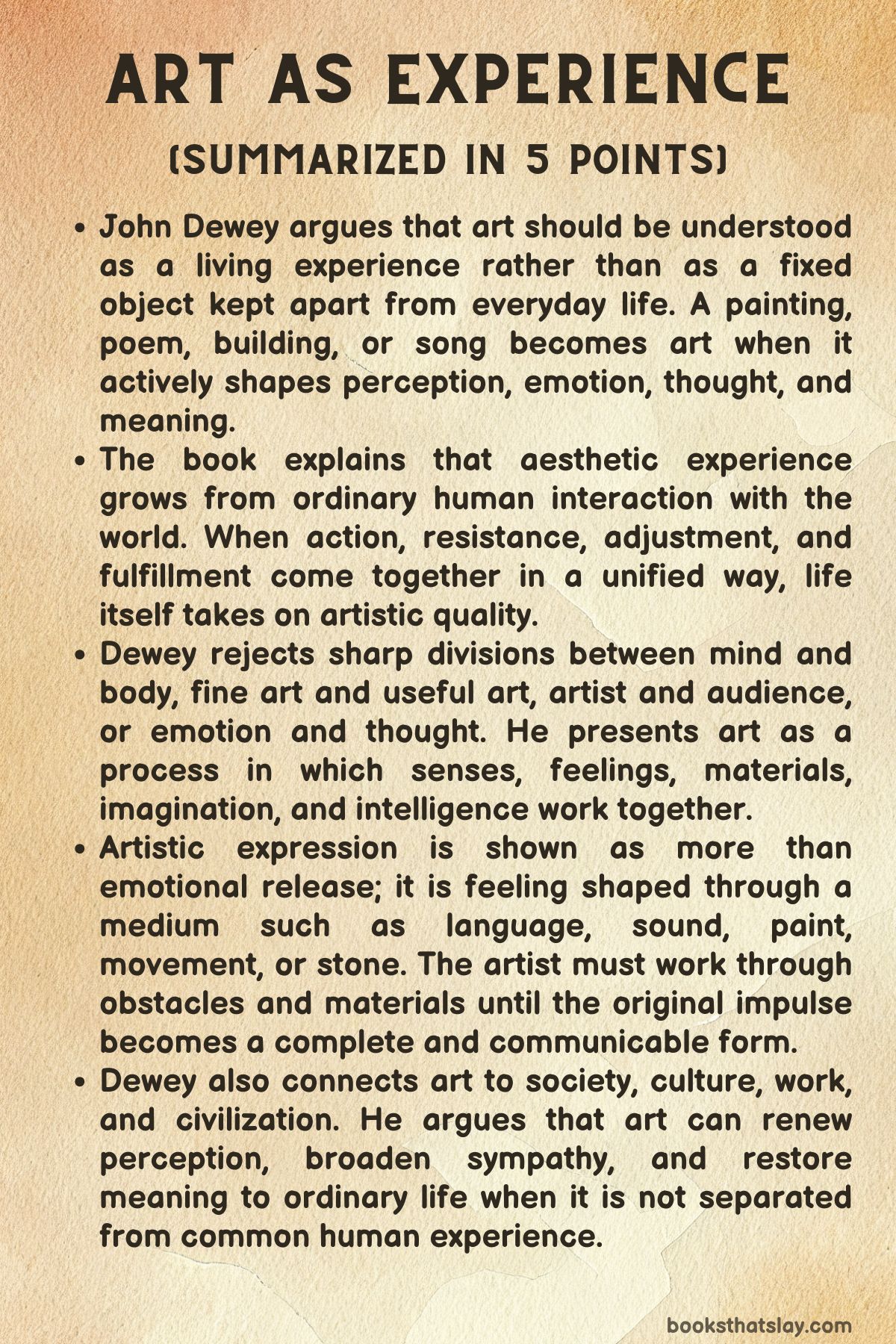 Art as Experience Summar