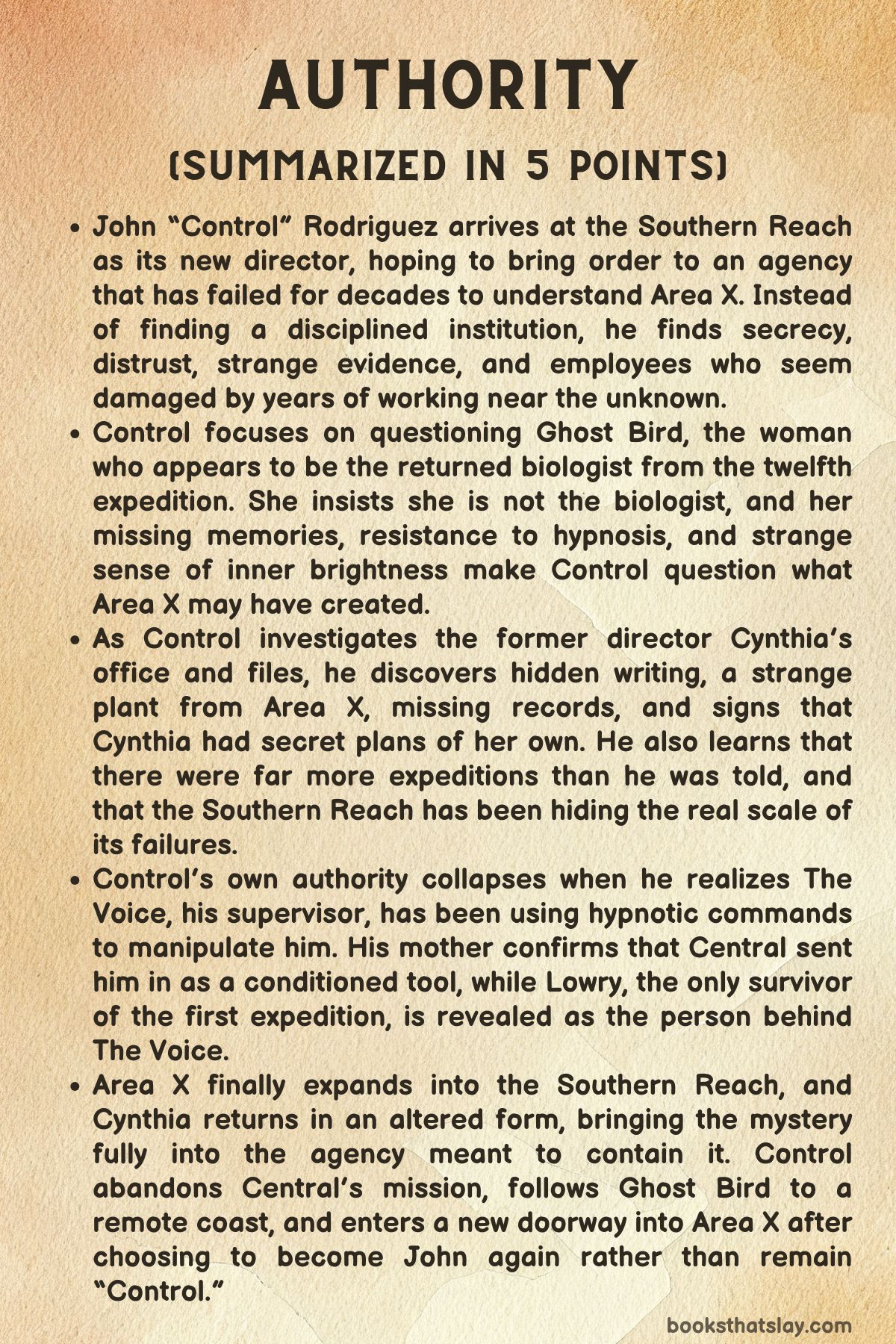 Authority by Jeff VanderMeer Summary