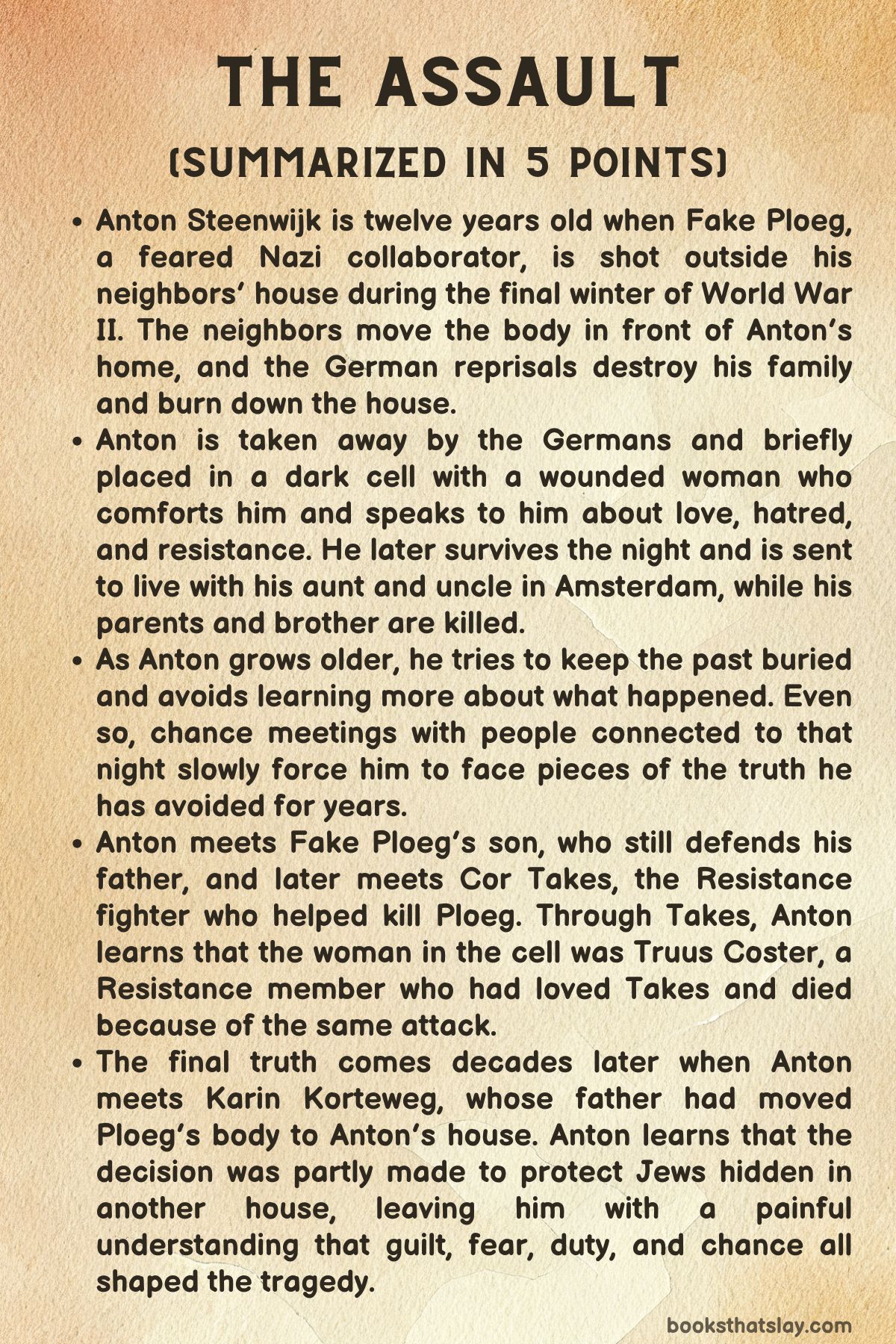 The Assault by Harry Mulisch Summary