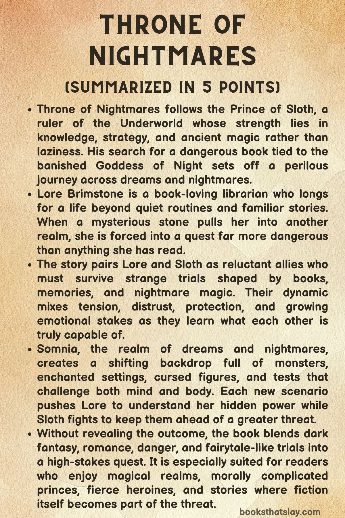 Throne of Nightmares Summary