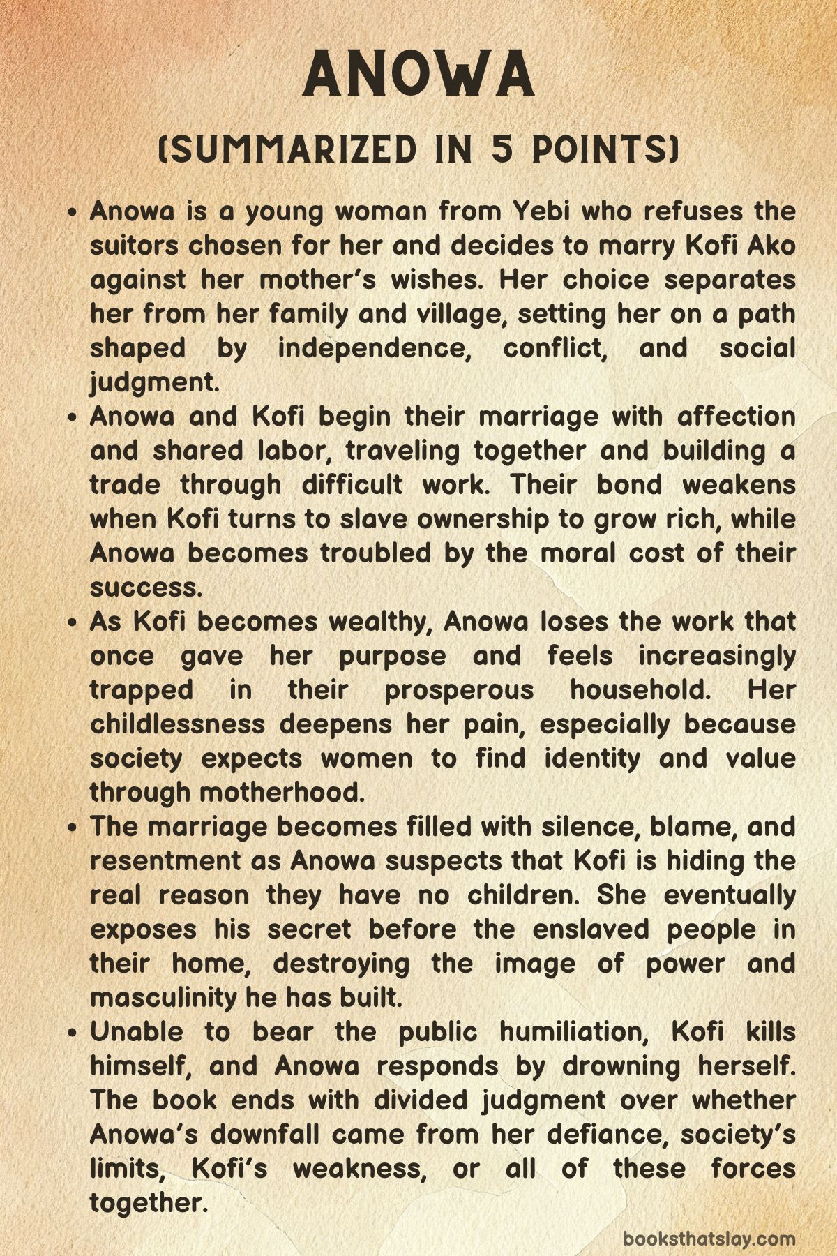 Anowa by Ama Ata Aidoo Summary,