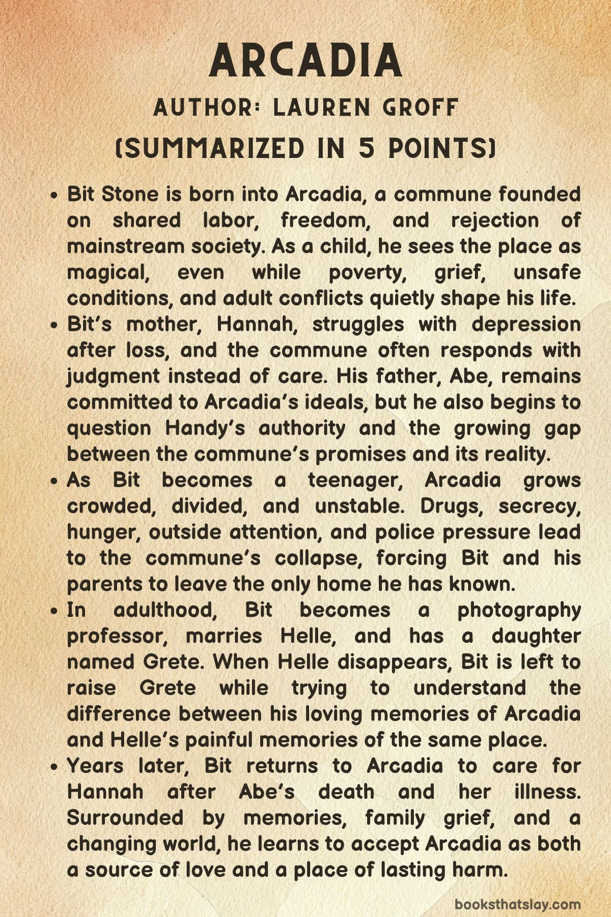 Arcadia by Lauren Groff Summary