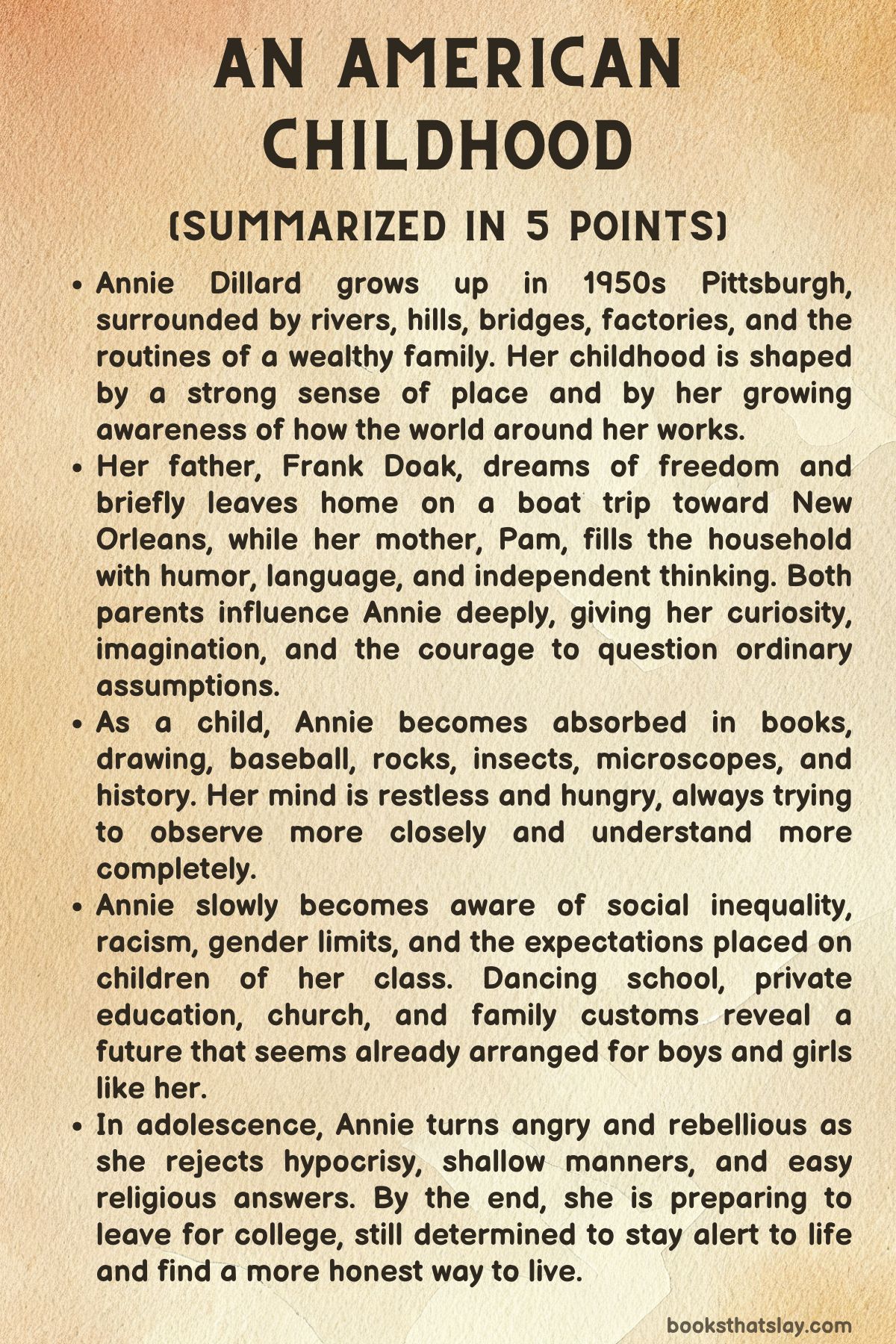 an american childhood summary
