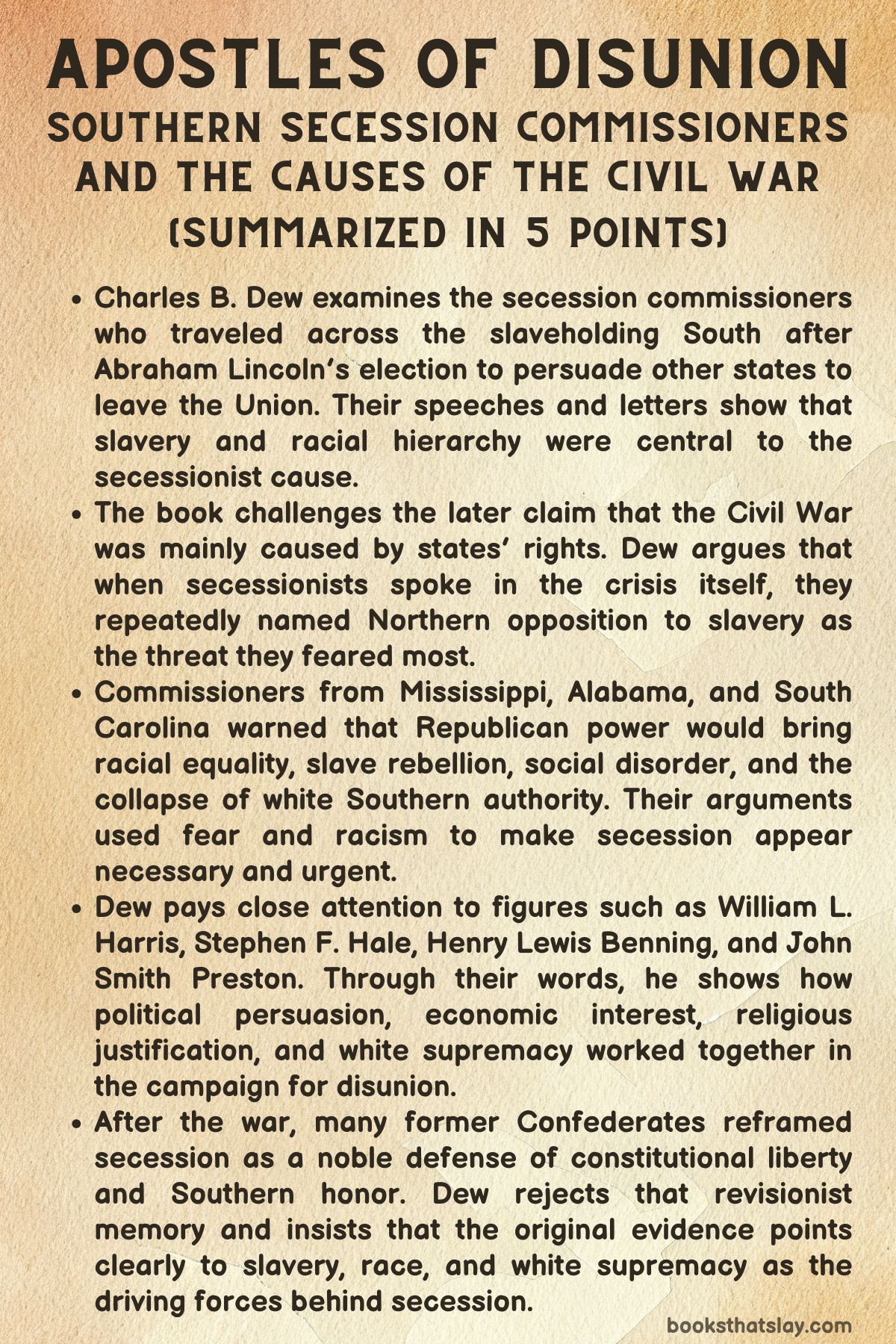 Apostles of Disunion Summary