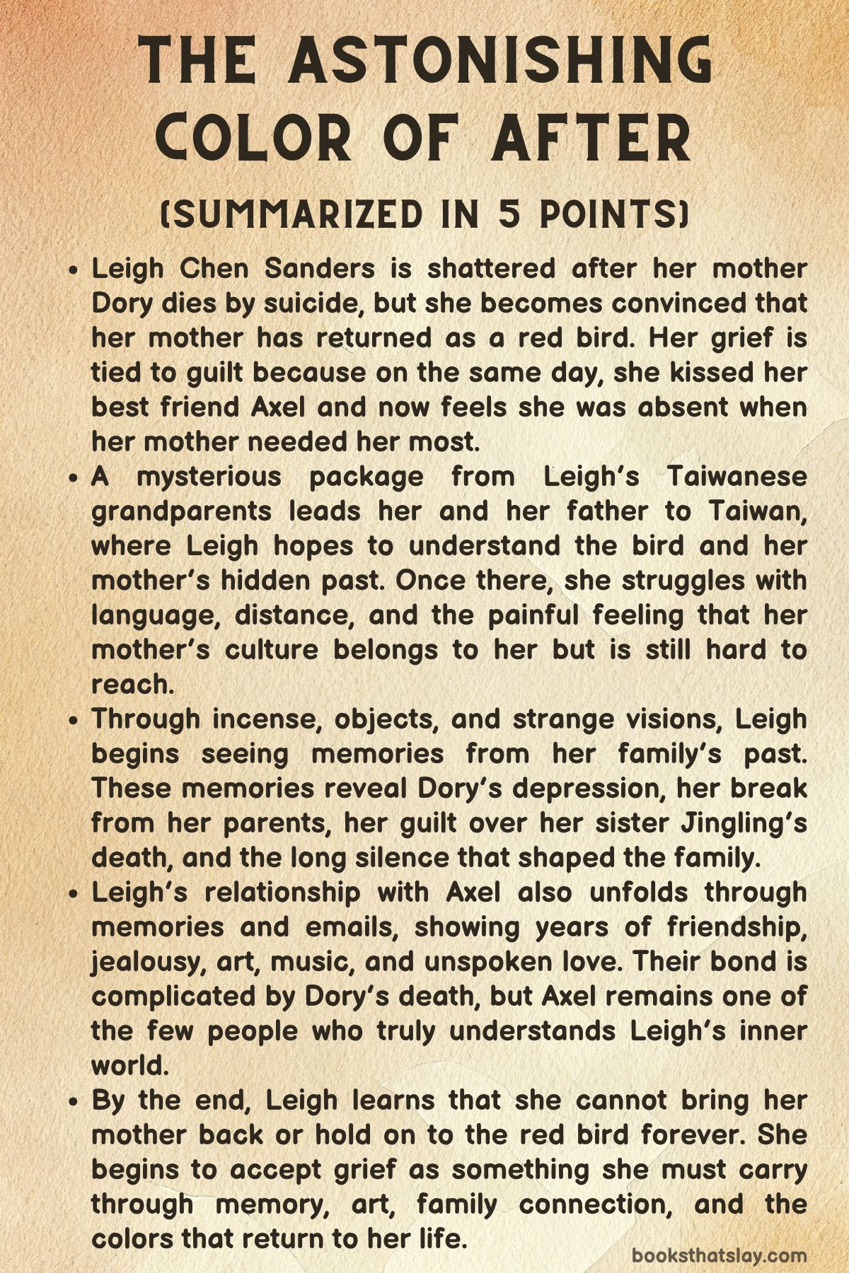 The Astonishing Color of After Summary