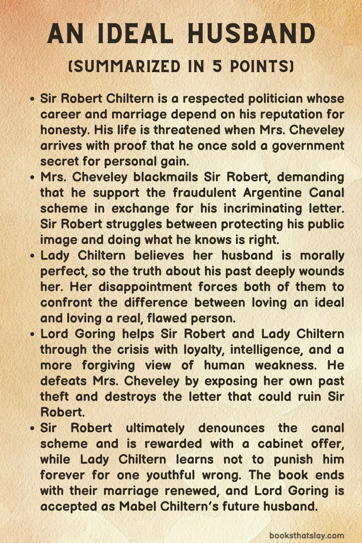 An Ideal Husband Summary