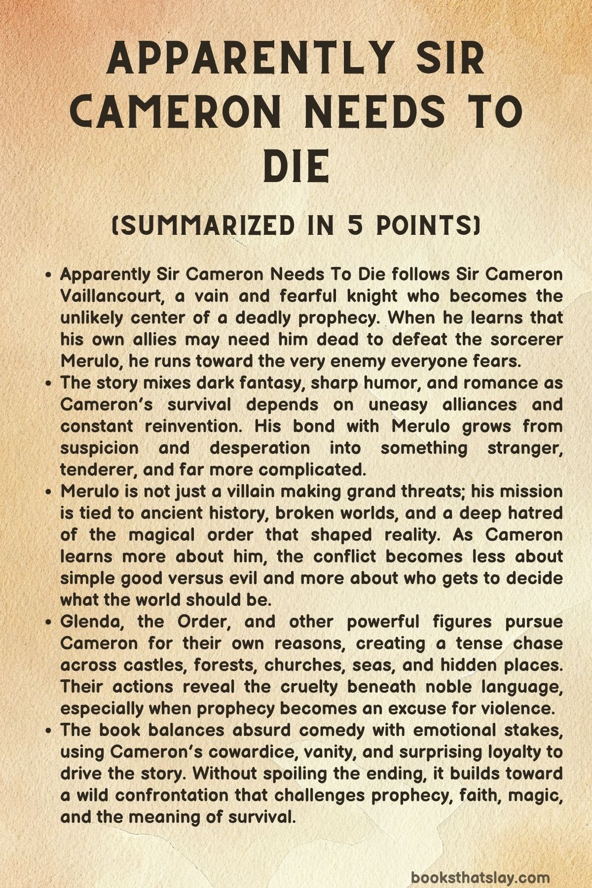 Apparently Sir Cameron Needs To Die Summary