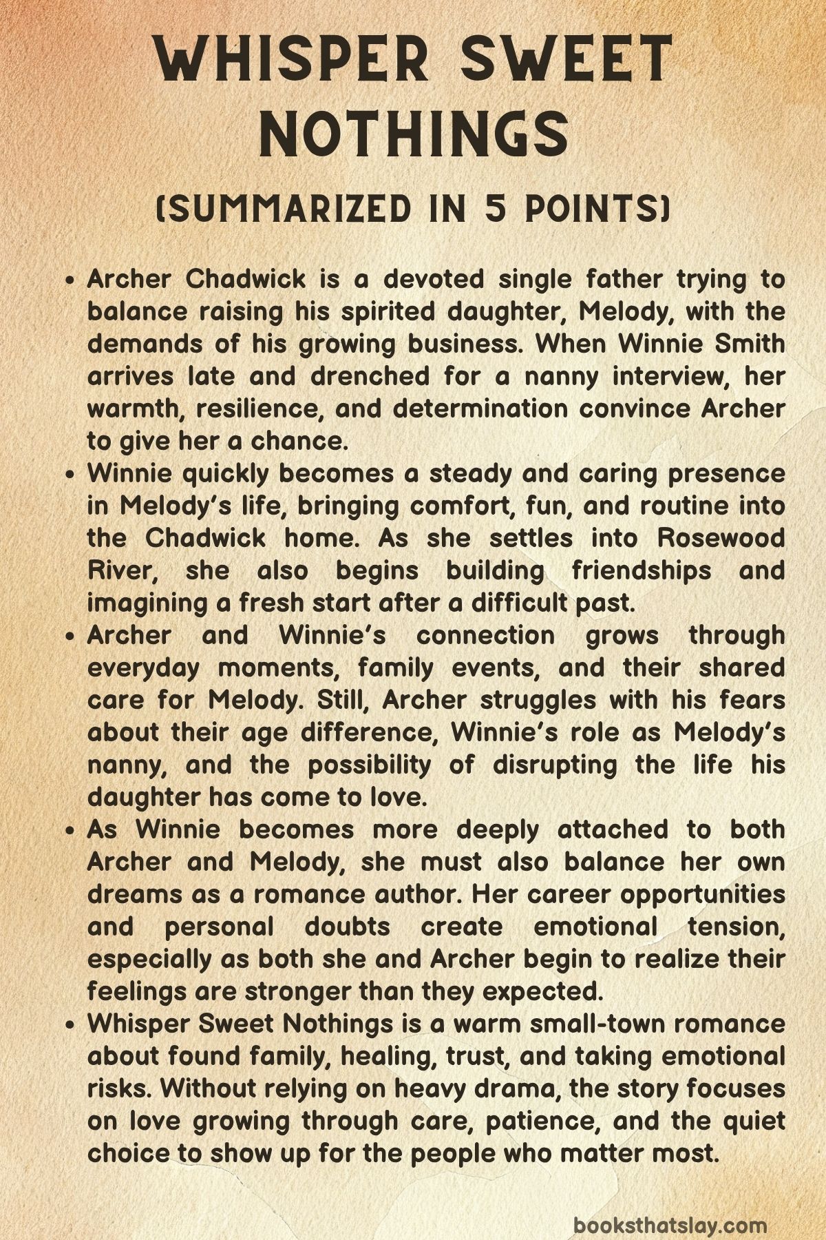 Whisper Sweet Nothings Summary