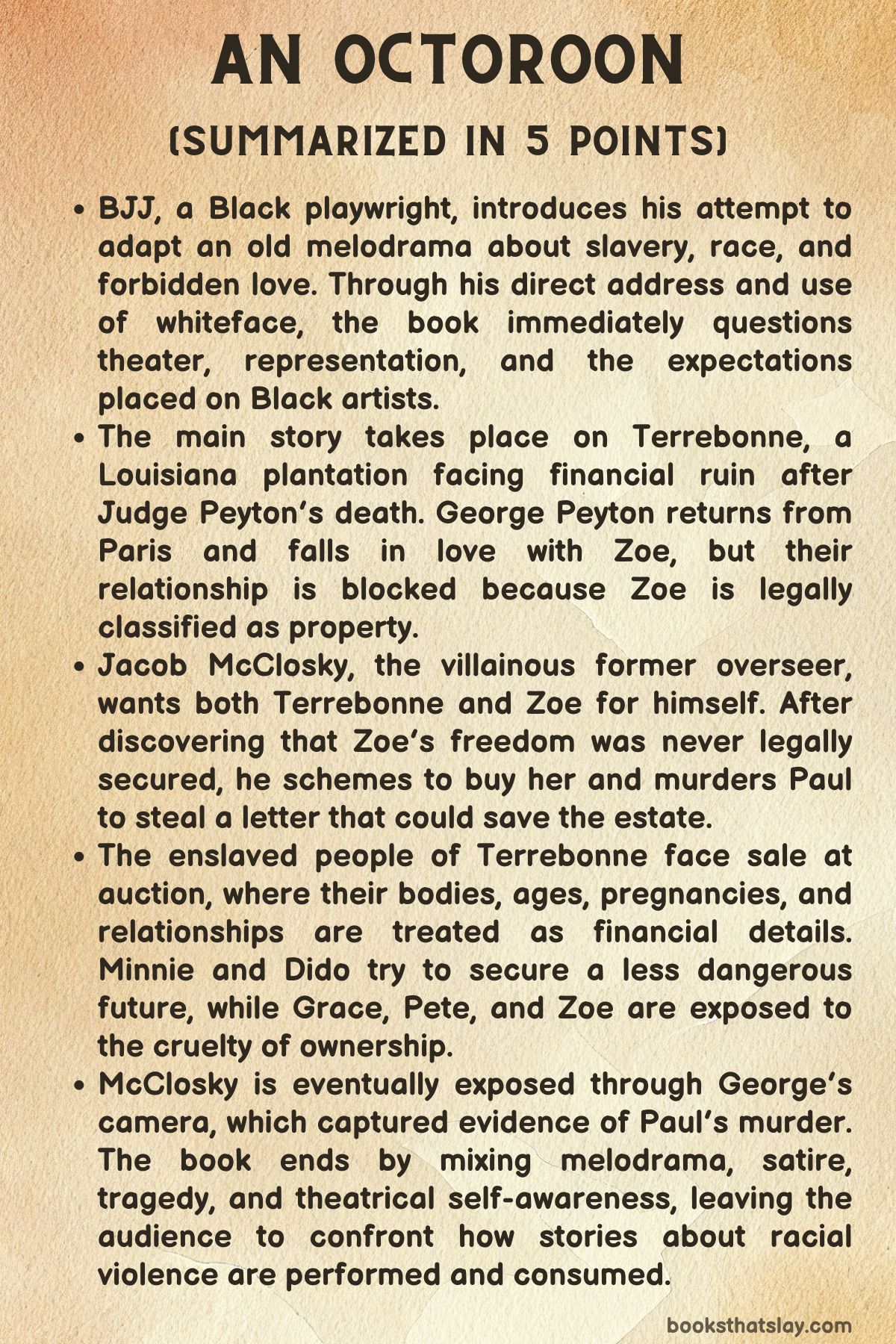An Octoroon Summary