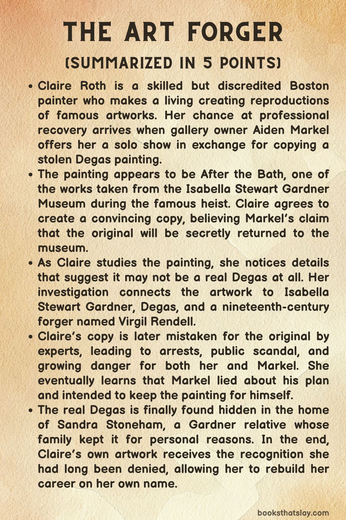 The Art Forger Summary