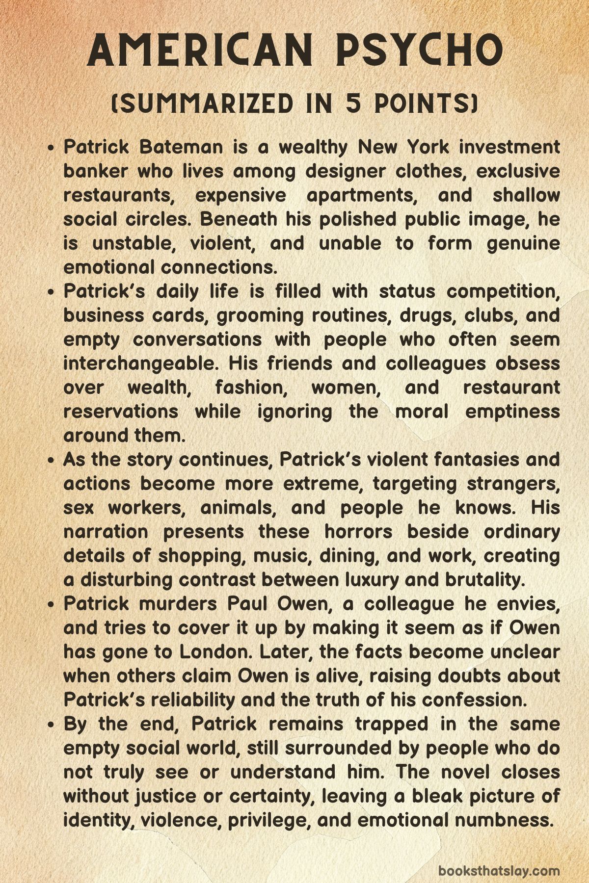 American Psycho Summary