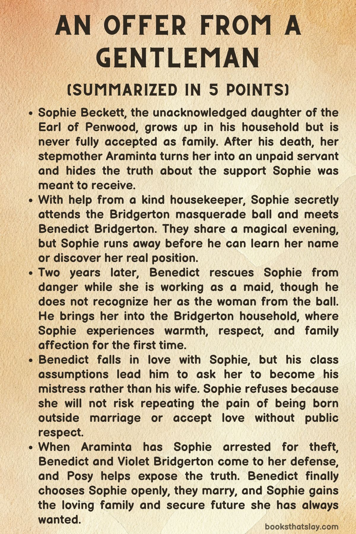 An Offer From a Gentleman Summary