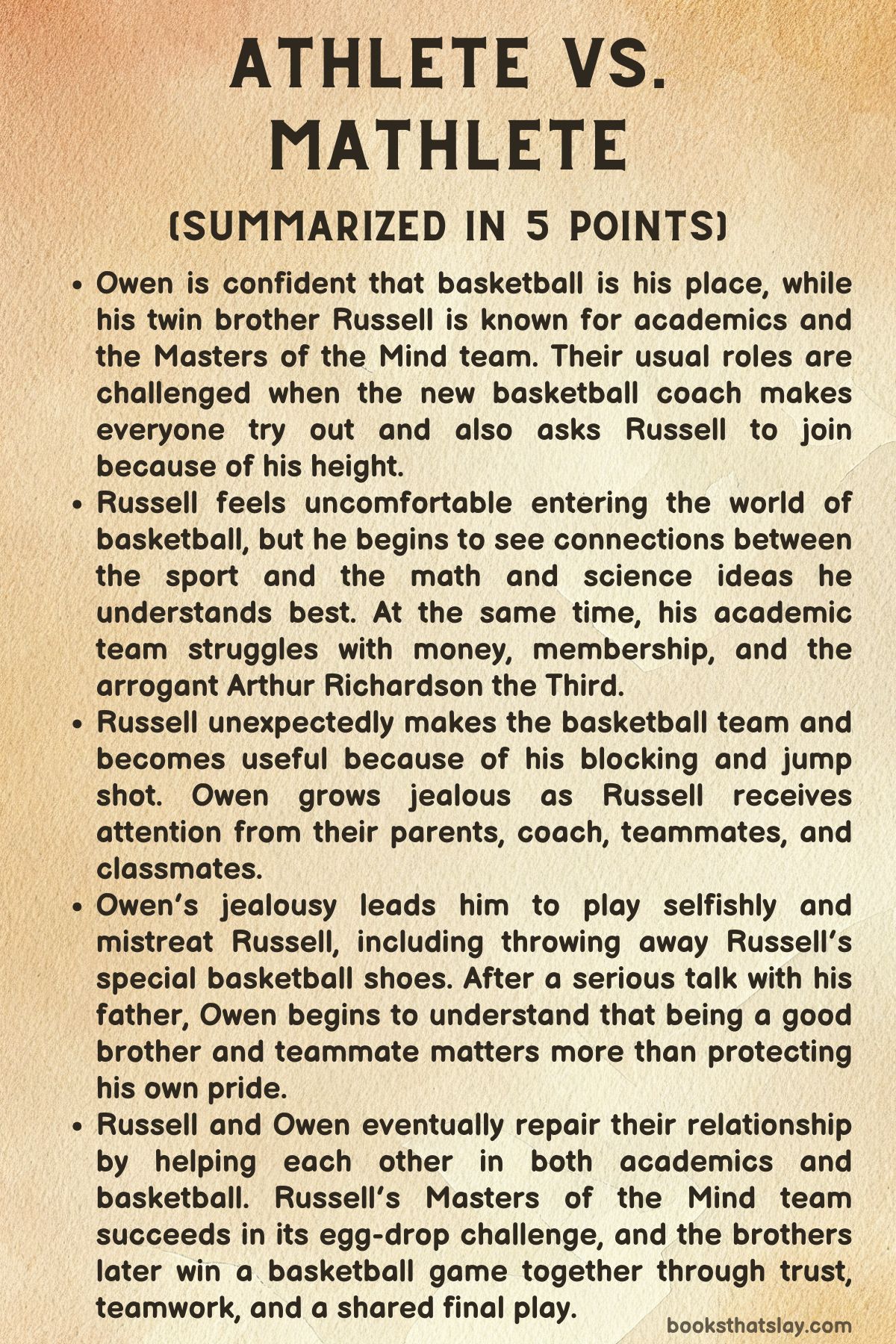 Athlete Vs. Mathlete Summary