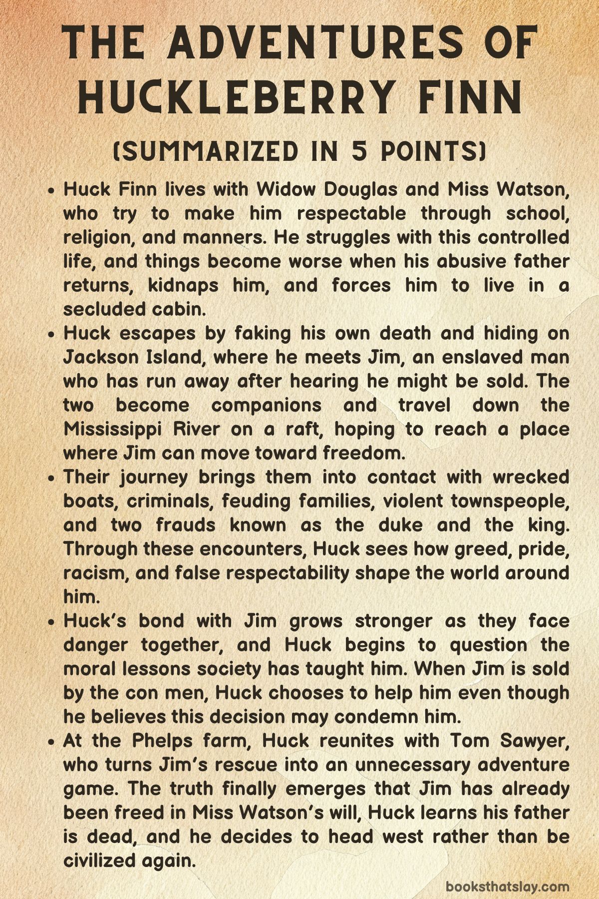 the adventures of huckleberry finn summary