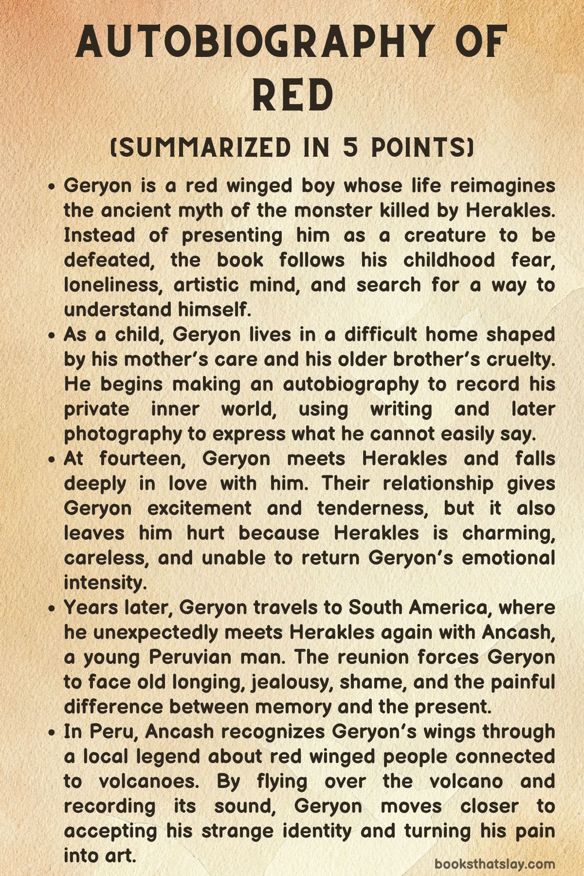 Autobiography Of Red Summary