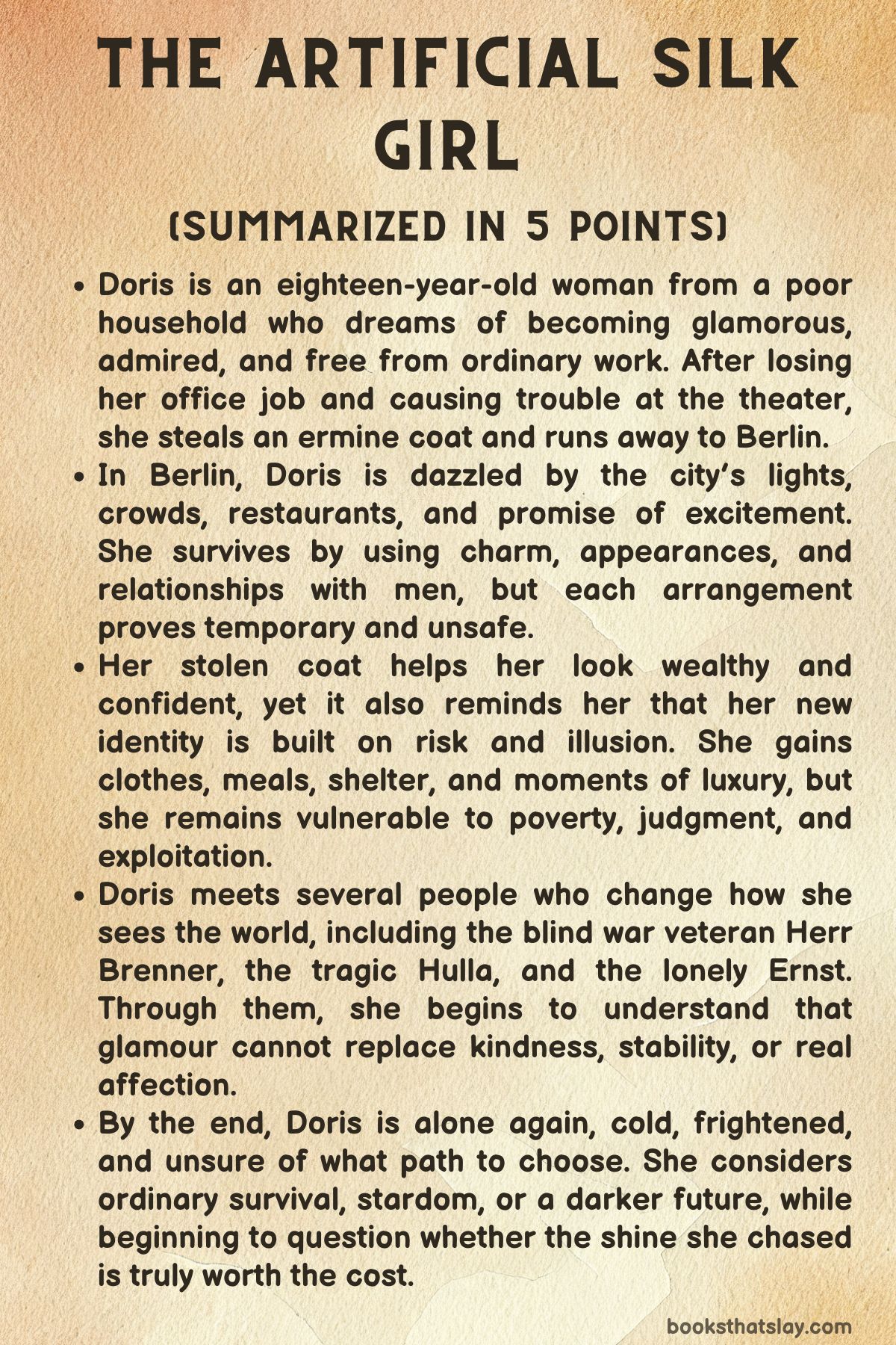 The Artificial Silk Girl Summary
