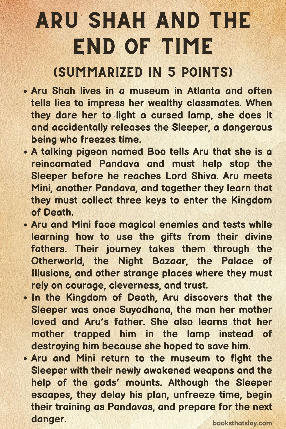 Aru Shah and the End of Time Summary