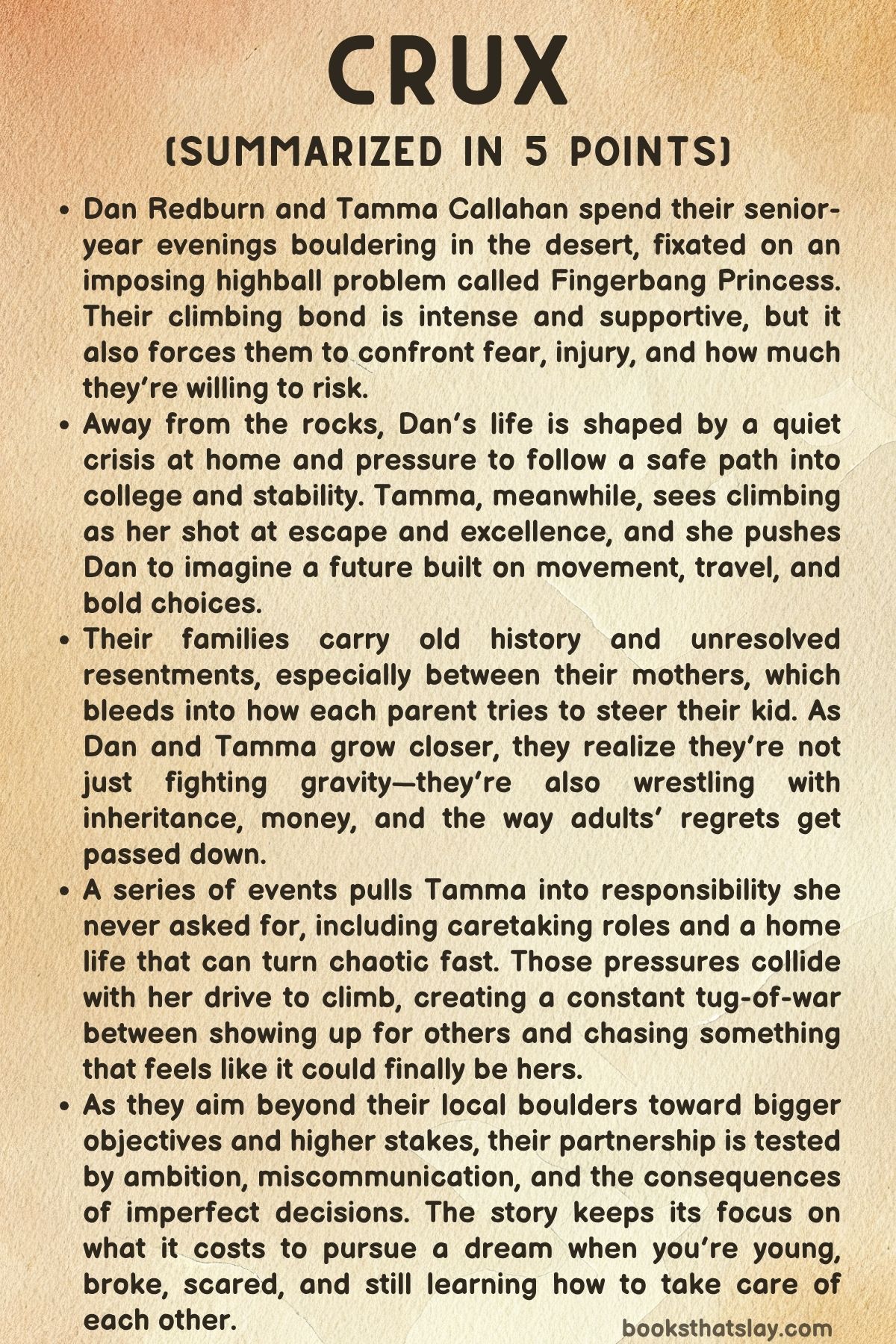 Crux by Gabriel Tallent Summary