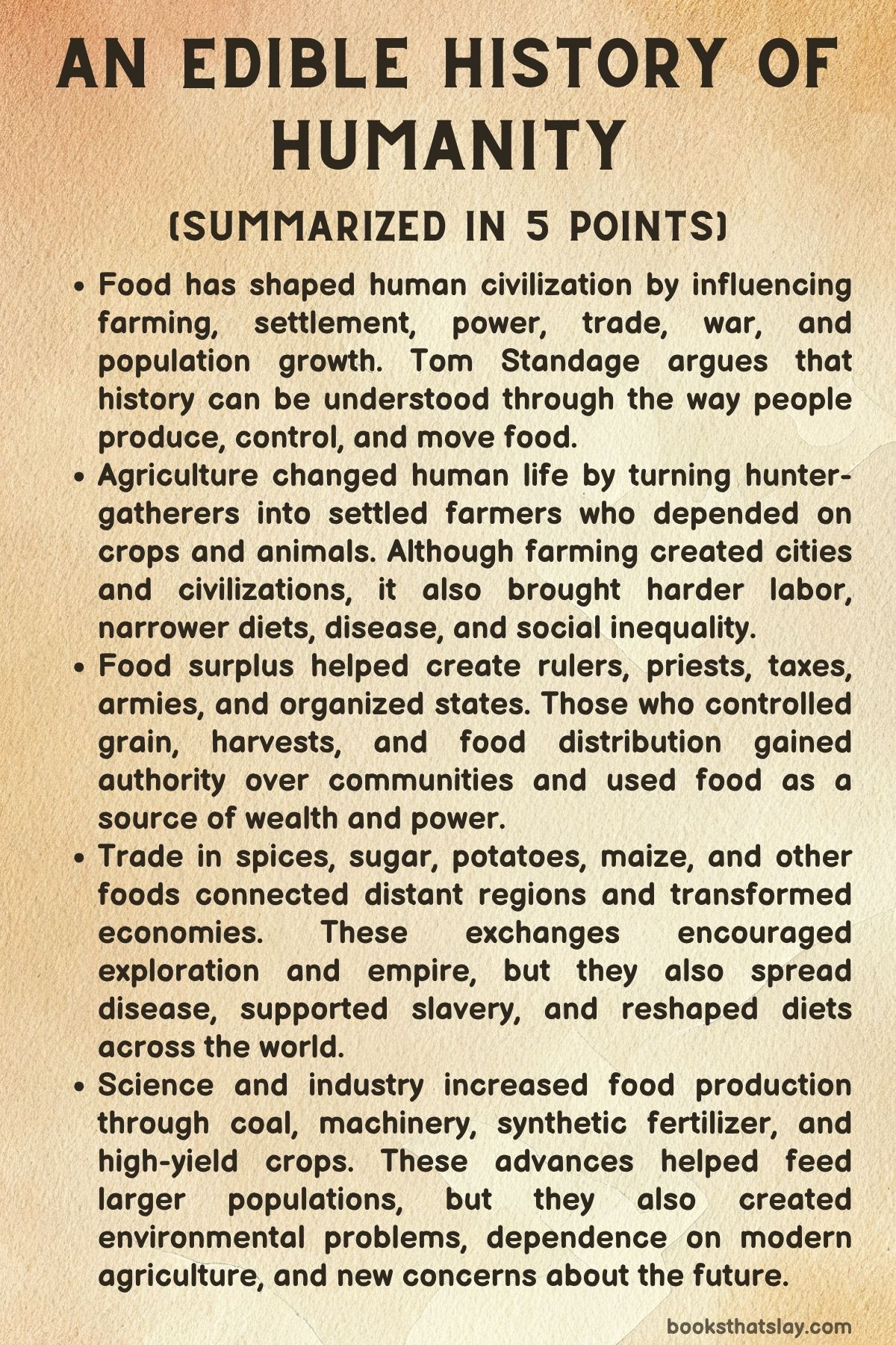 An Edible History of Humanity Summary