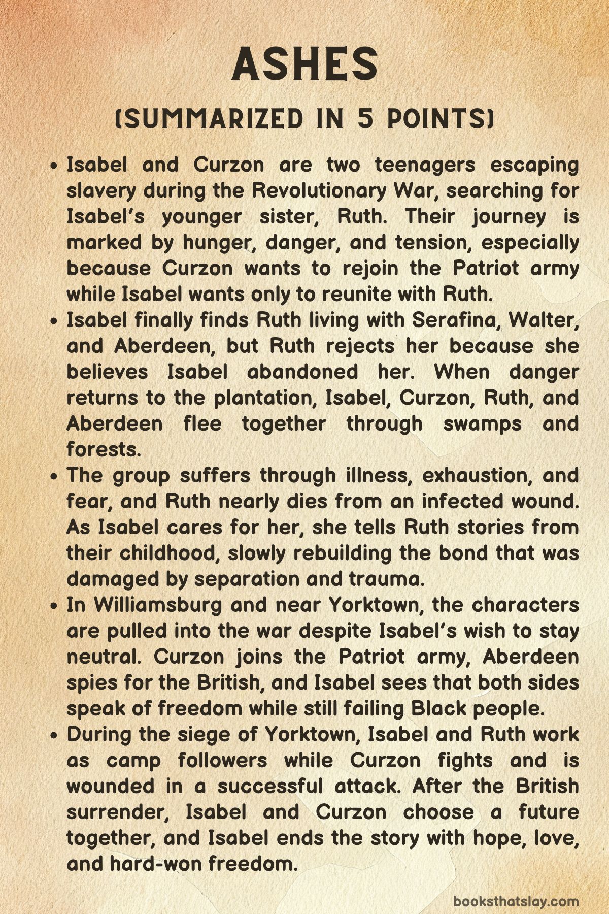 Ashes by Laurie Halse Anderson Summary