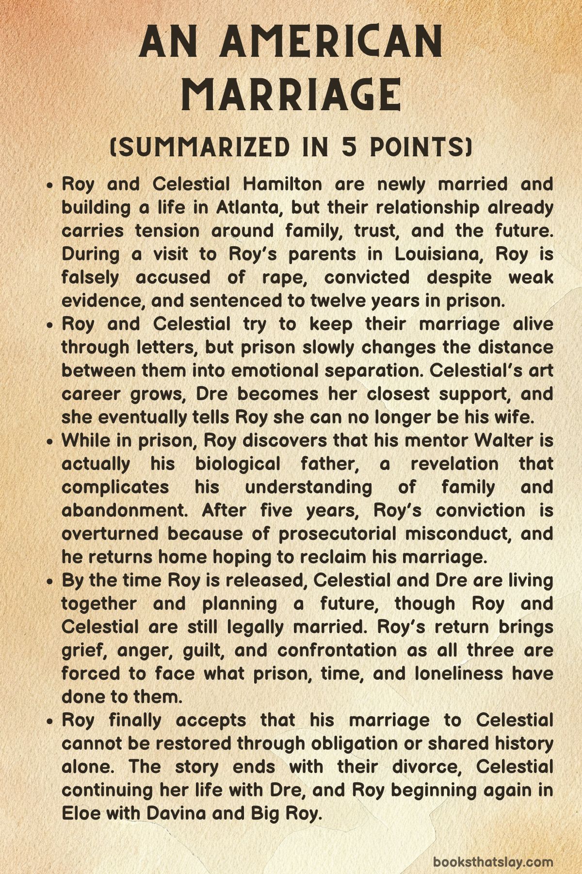 an american marriage summary