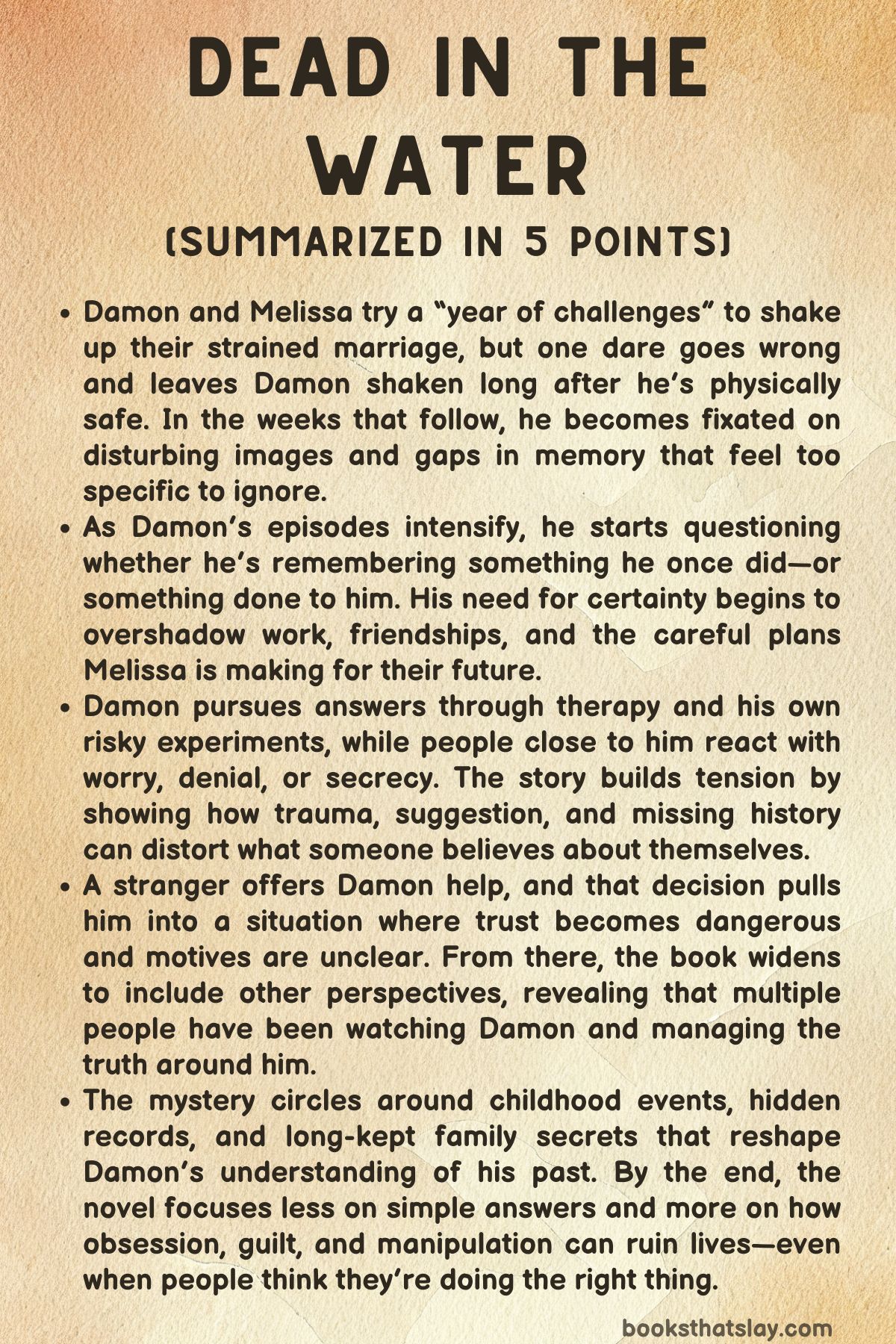 Dead in the water summary