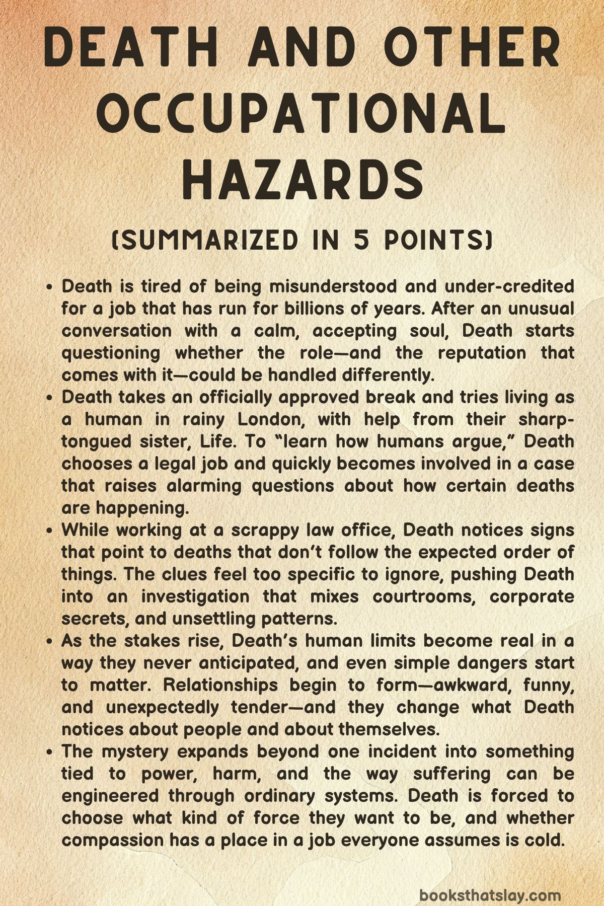 Death and Other Occupational Hazards Summary