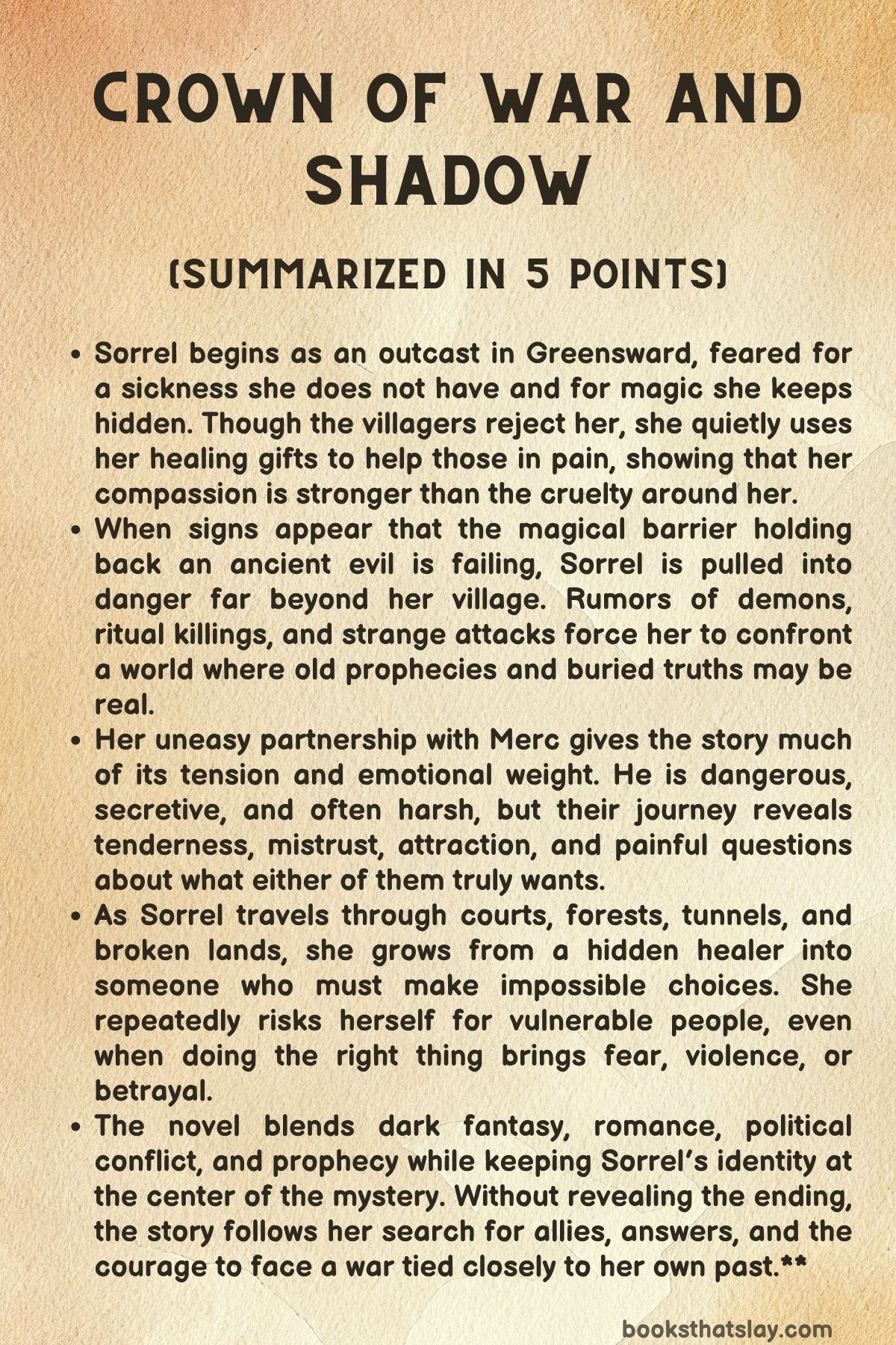 Crown of War and Shadow Summary