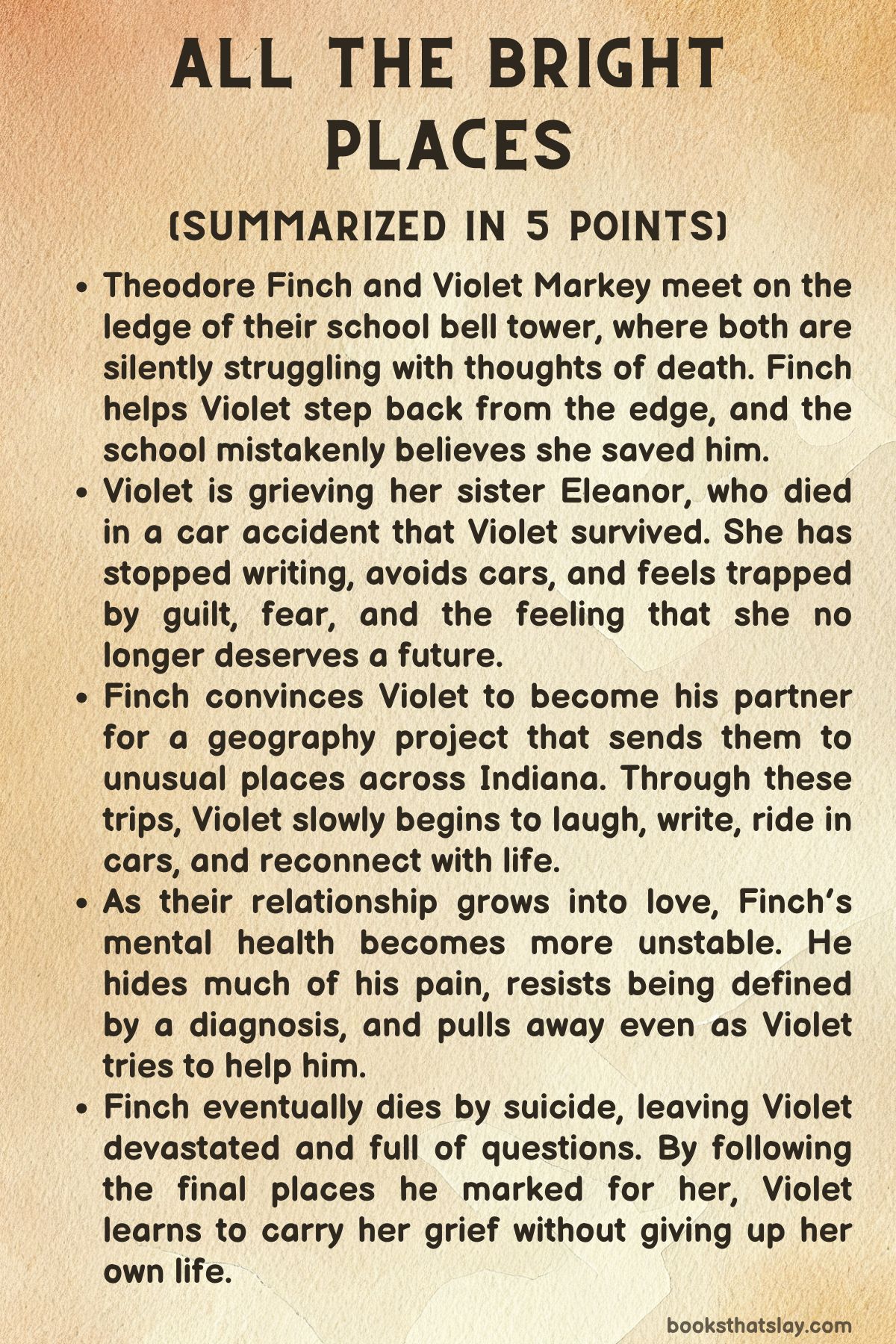 All The Bright Places Summary