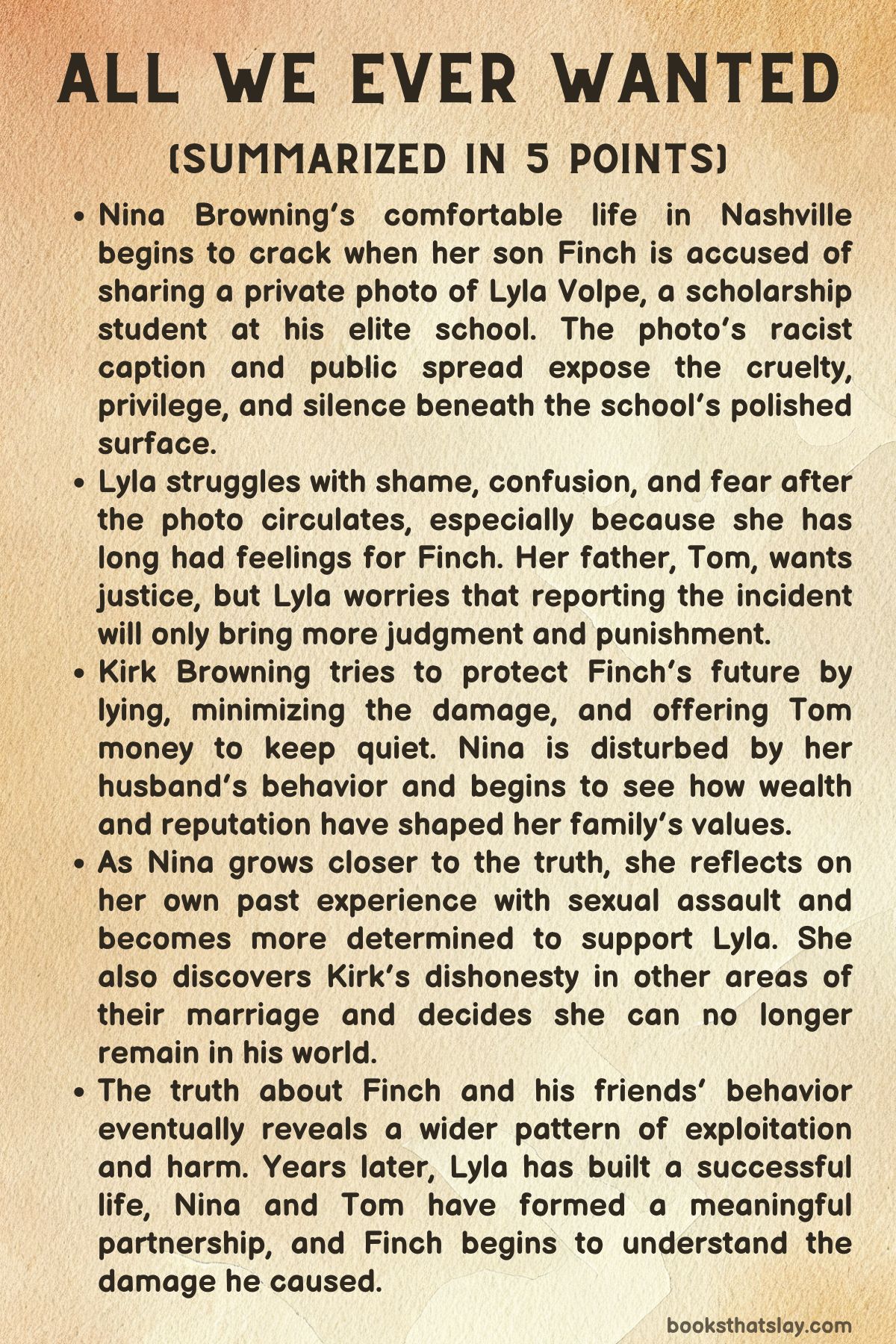 All We Ever Wanted Summary