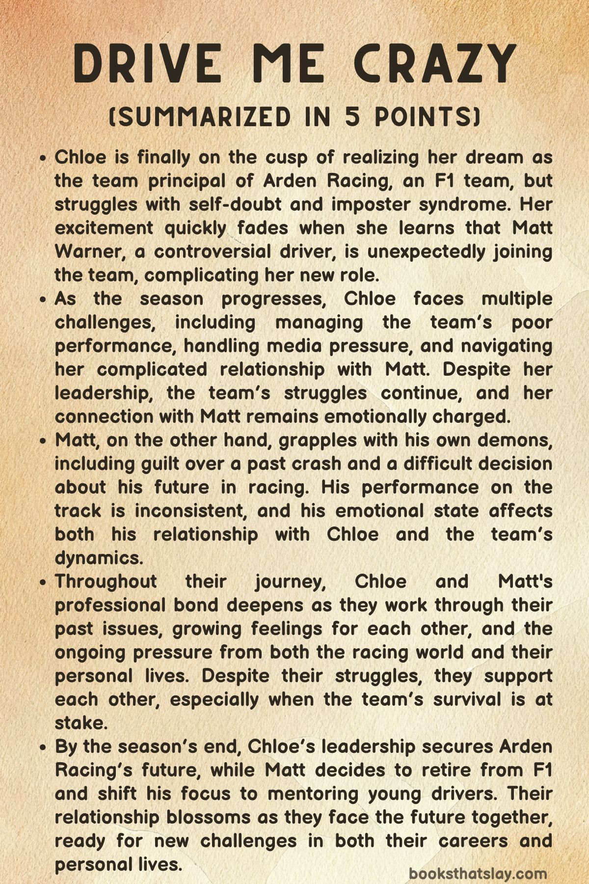 Drive Me Crazy by Lizzy Dent Summary