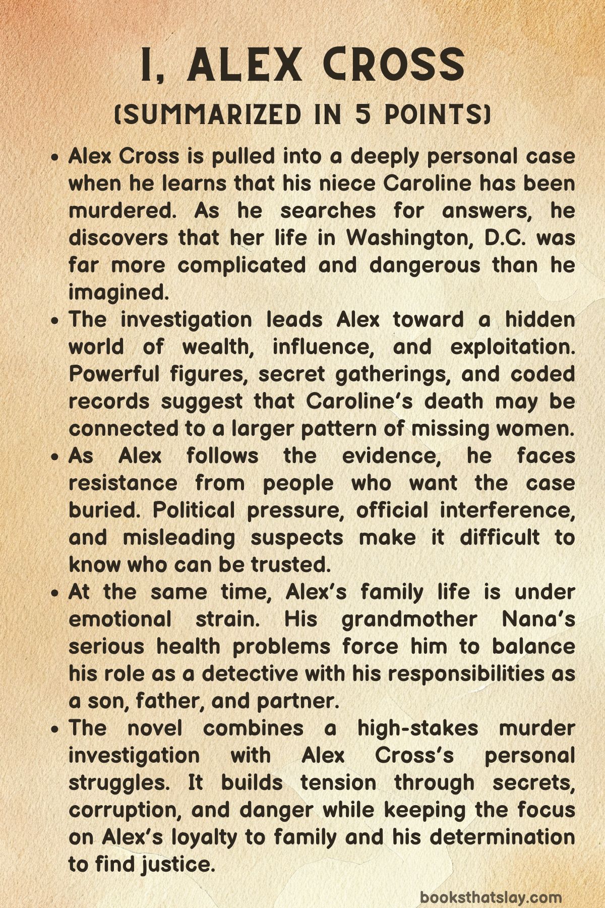I, Alex Cross Summary