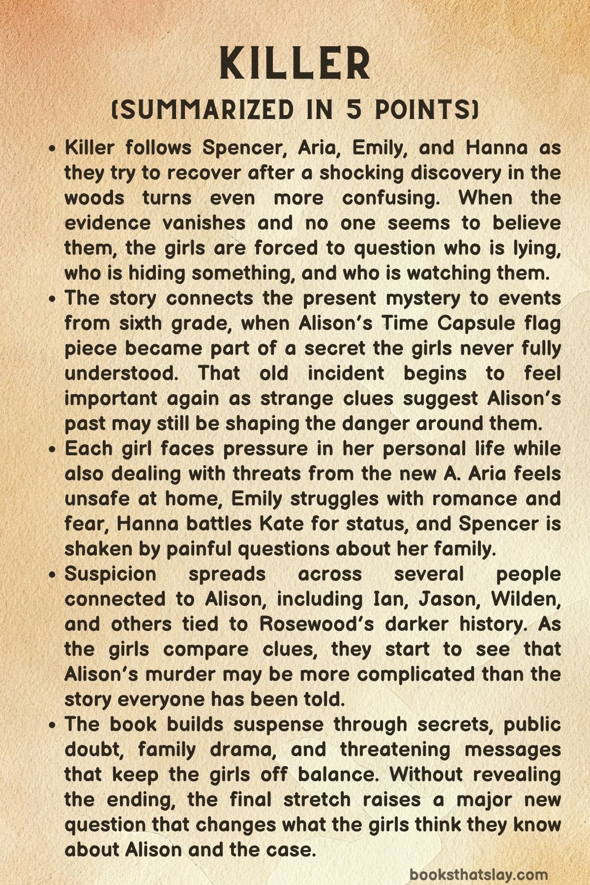 Killer by Sara Shepard Summary