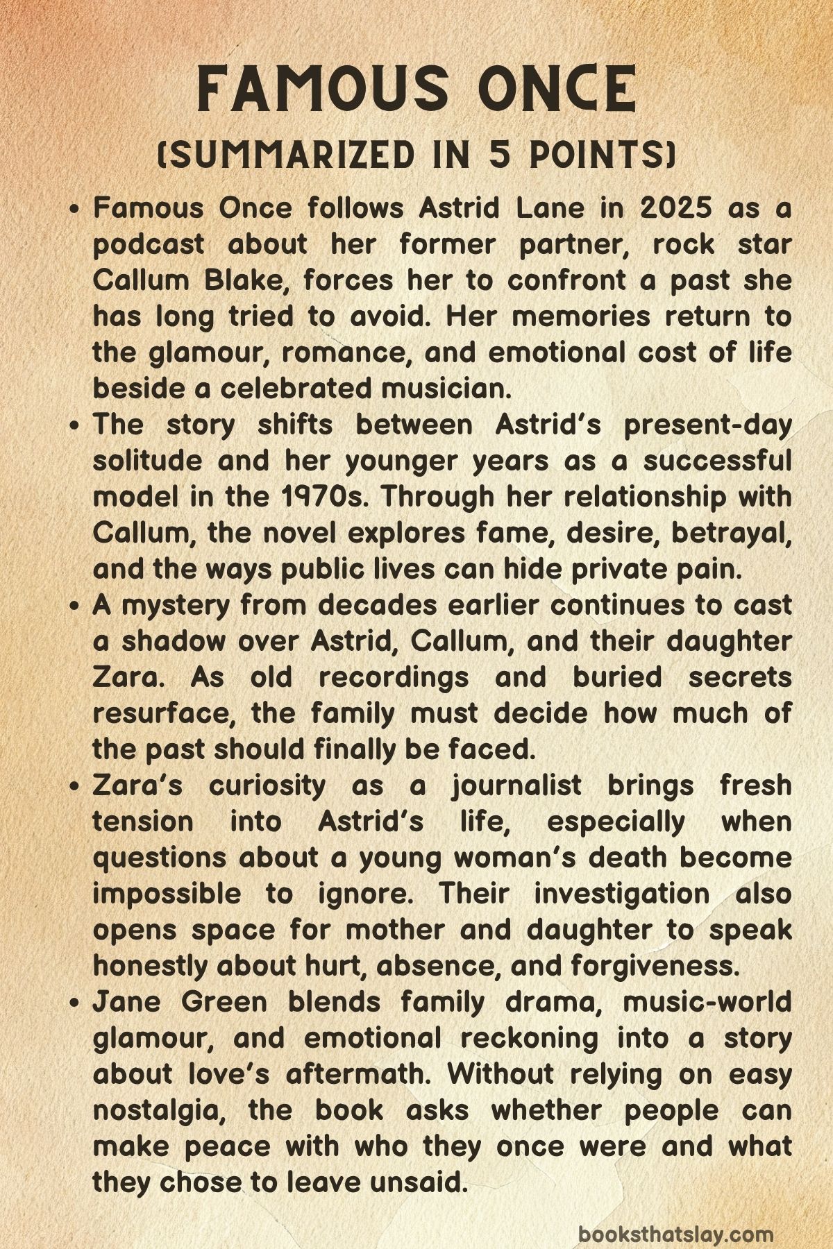 Famous Once Summary