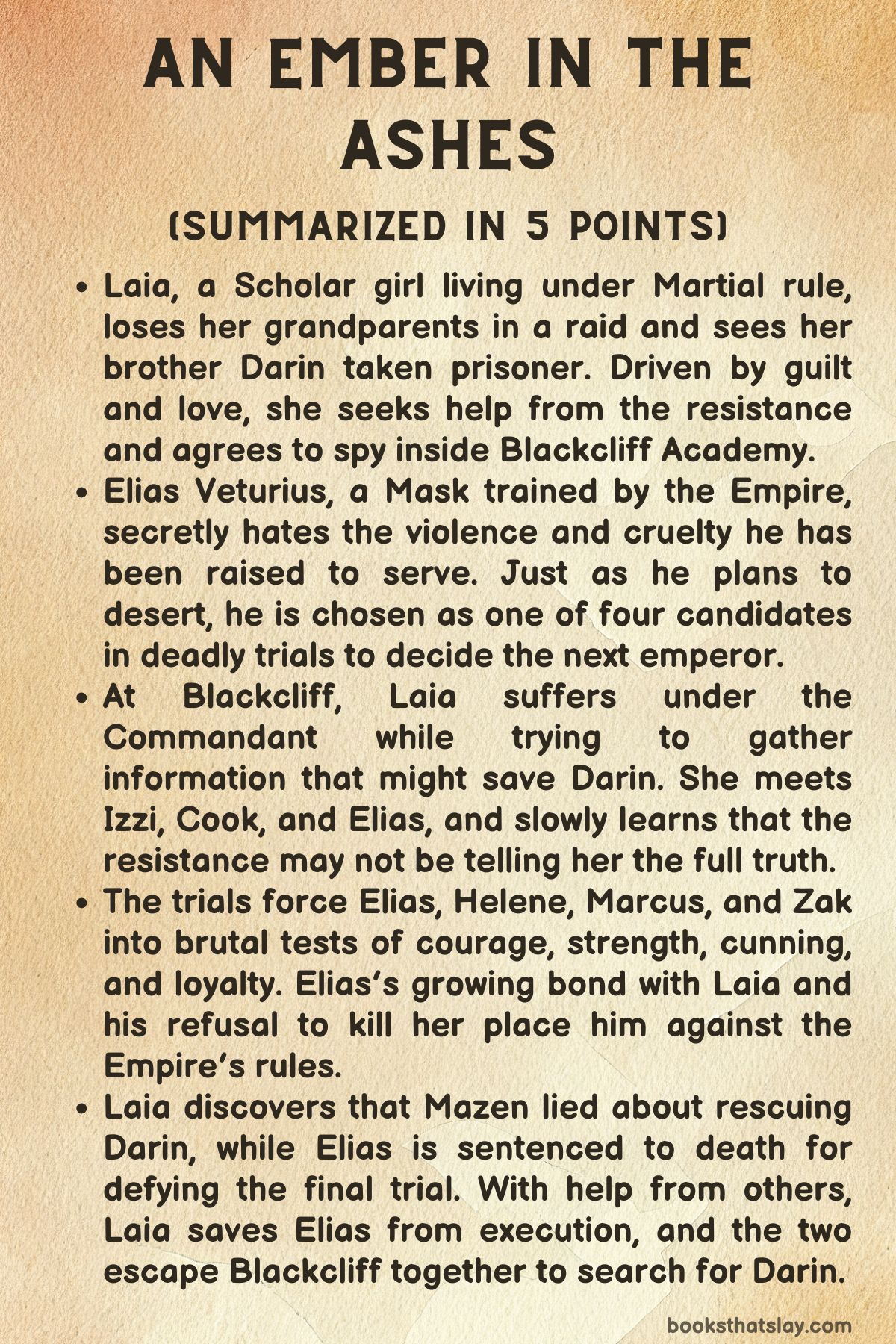 An Ember in the Ashes Summary