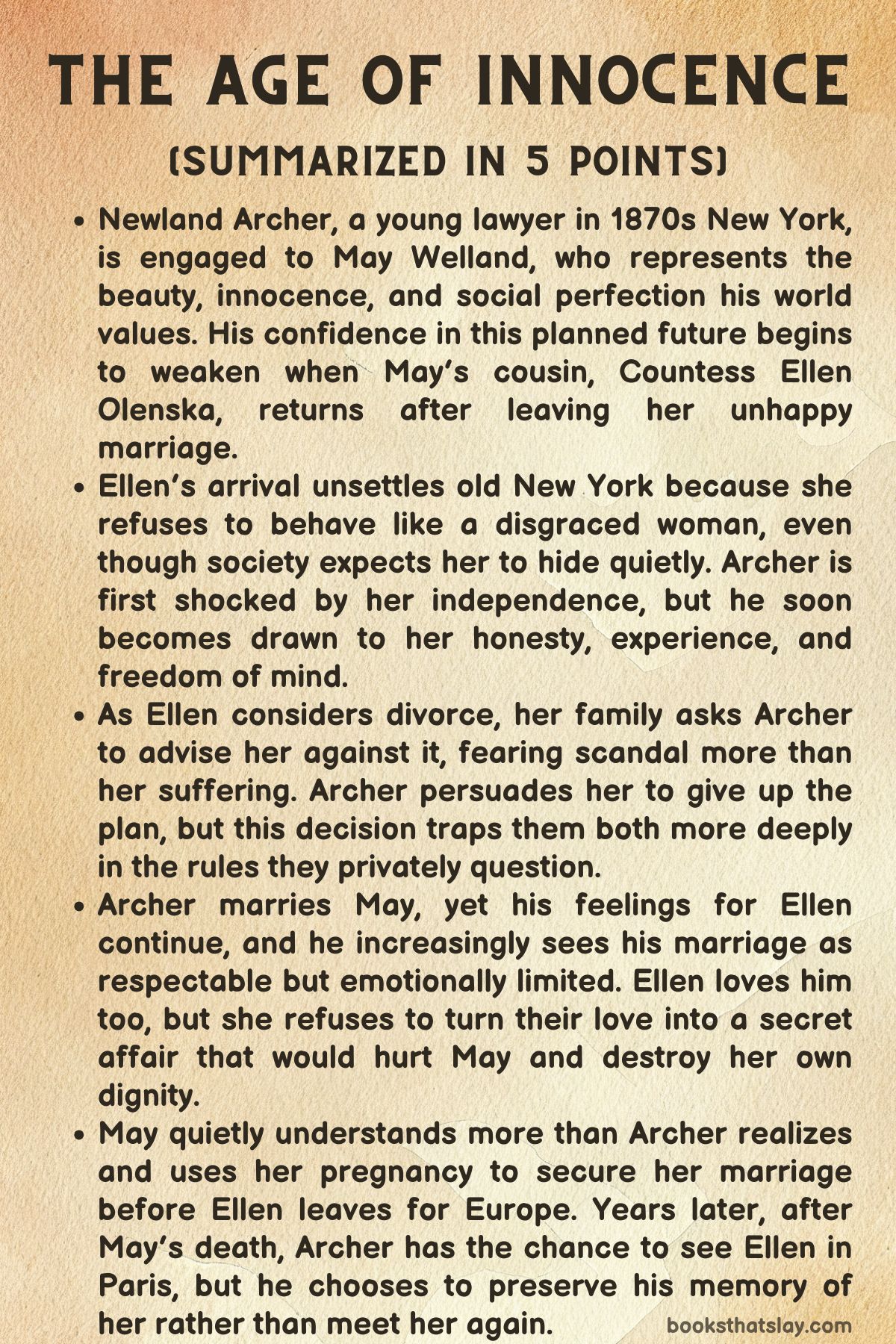 The Age of Innocence Summary